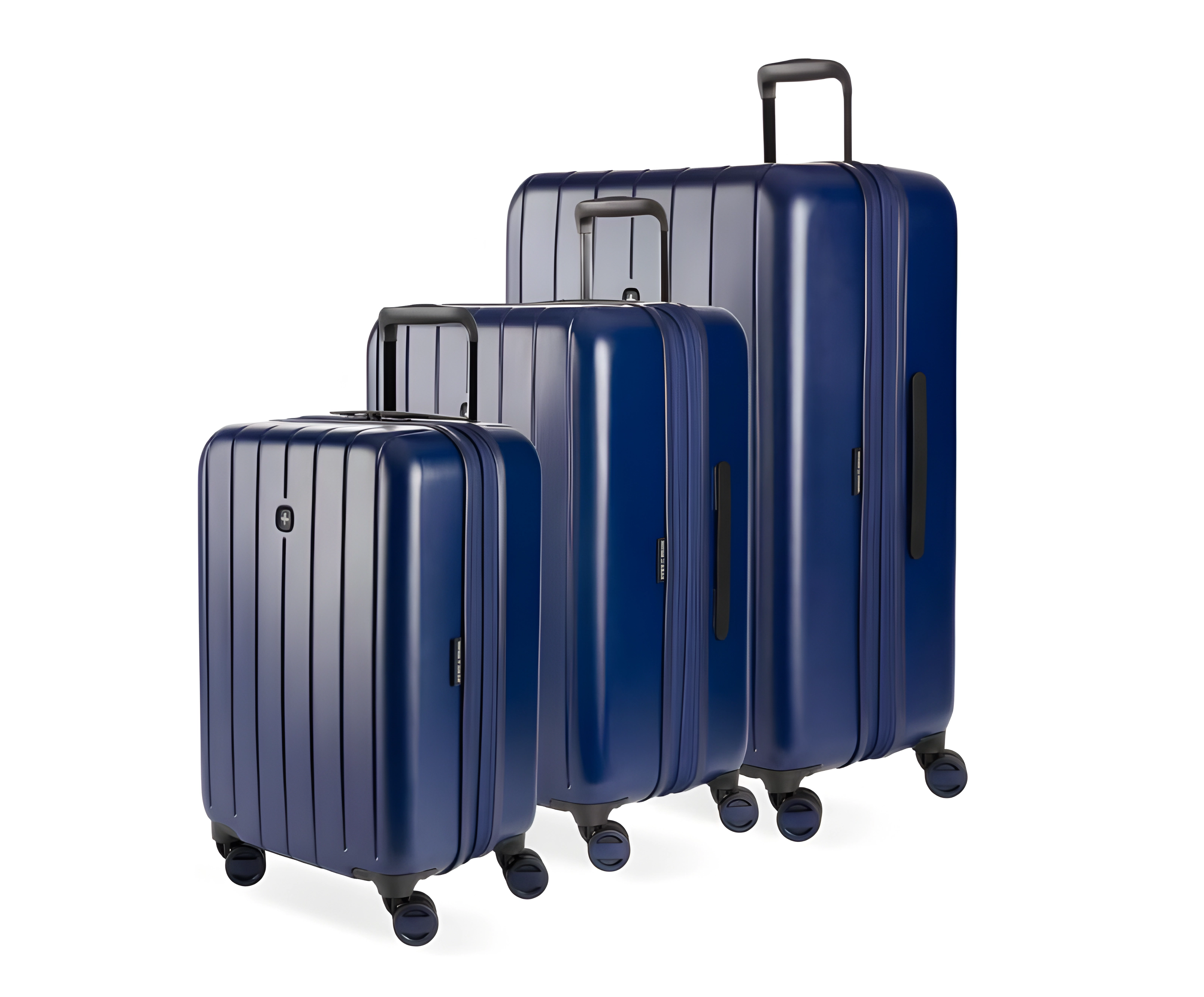 SwissGear Wanderlust Pro Unisex Lightweight Expandable Spinner, Navy, 3-Piece Set (20/24/28)
