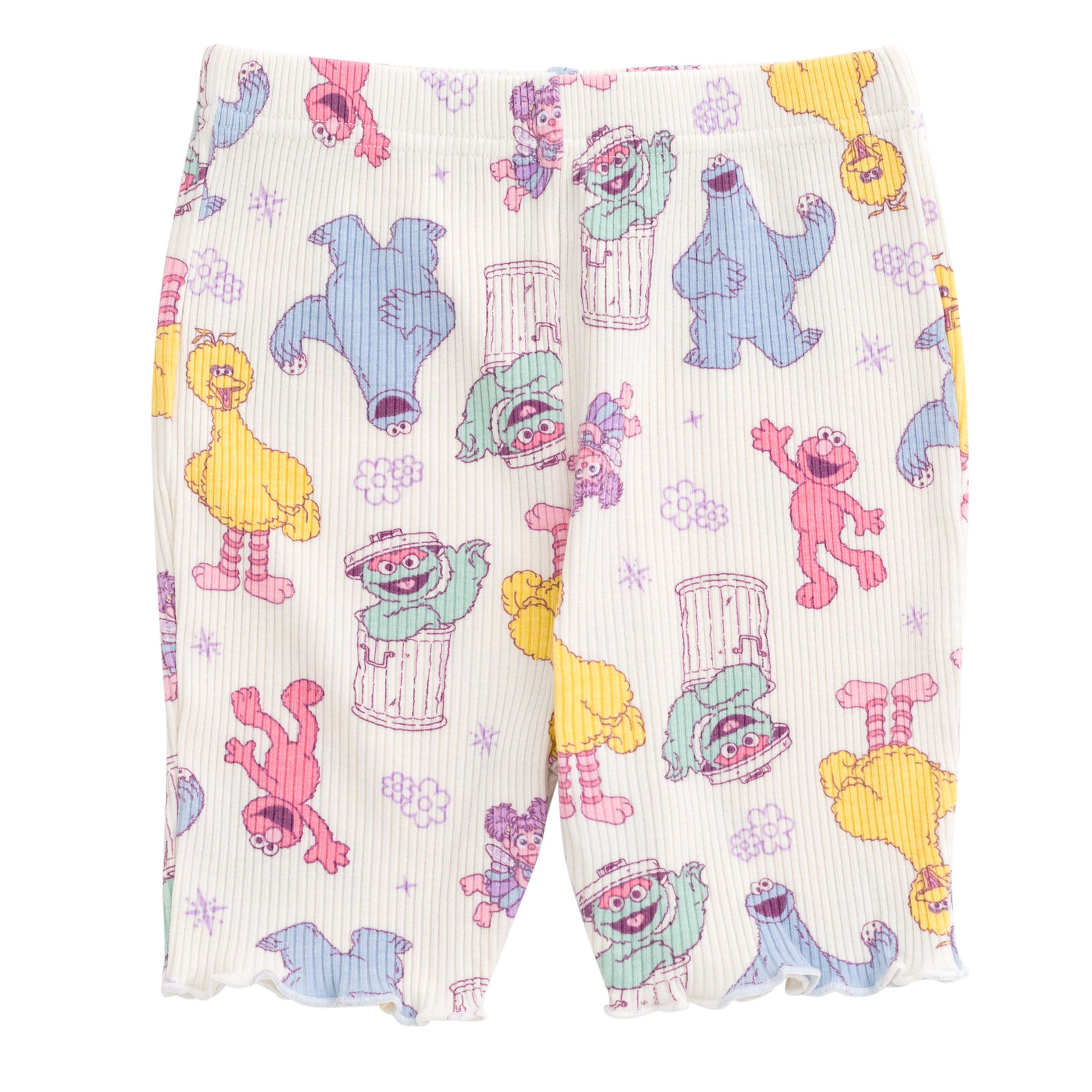 Sesame Street Girls' 2-Piece Tee and Bike Shorts Set