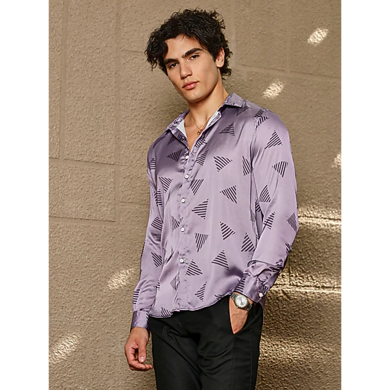 Cahoot Men's Triangle Block Shirt, Color: Amethyst Purple - JCPenney