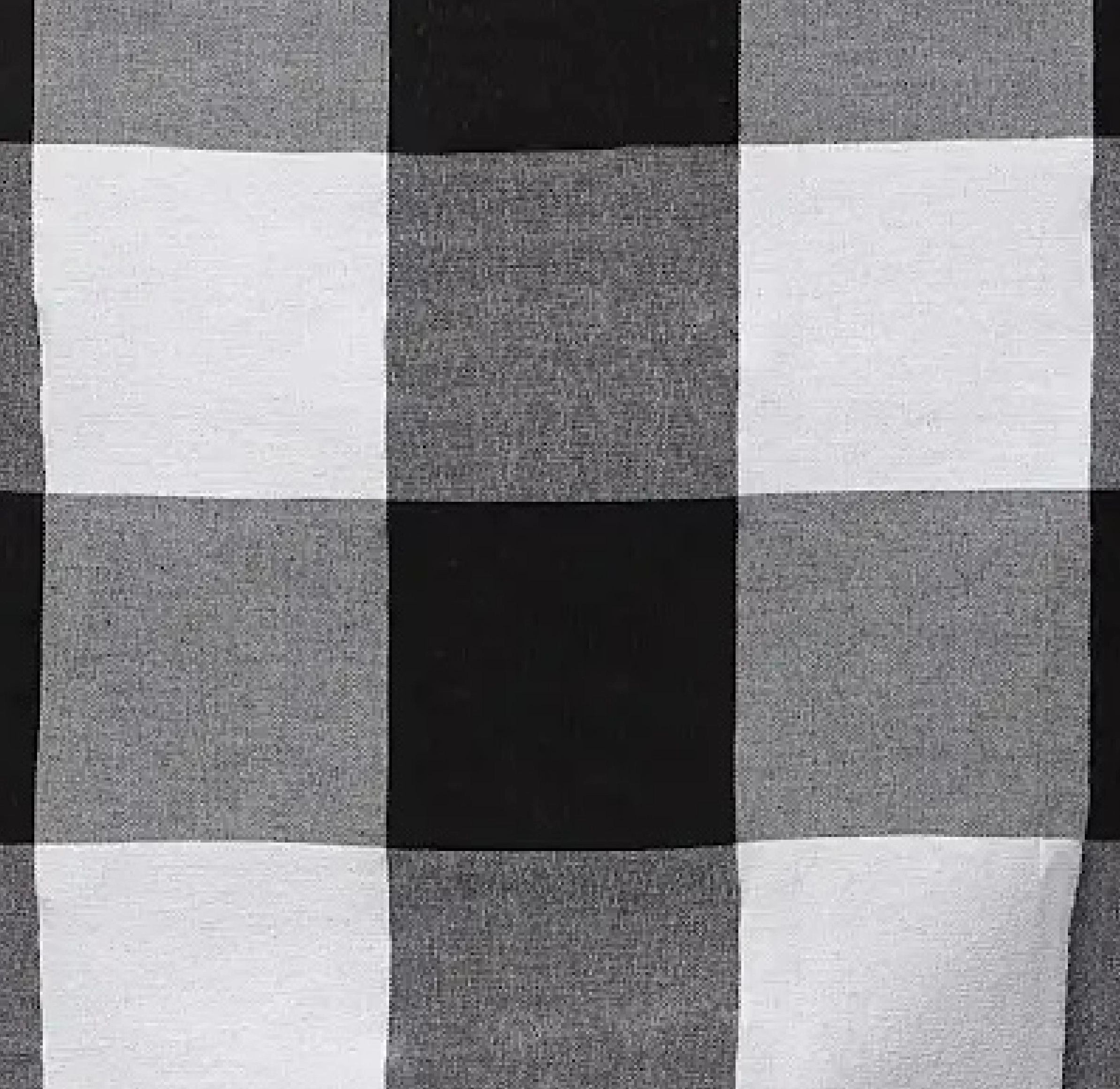 Kate Aurora Country Farmhouse Large Buffalo Plaid Tie Up Window Curtain With Ties