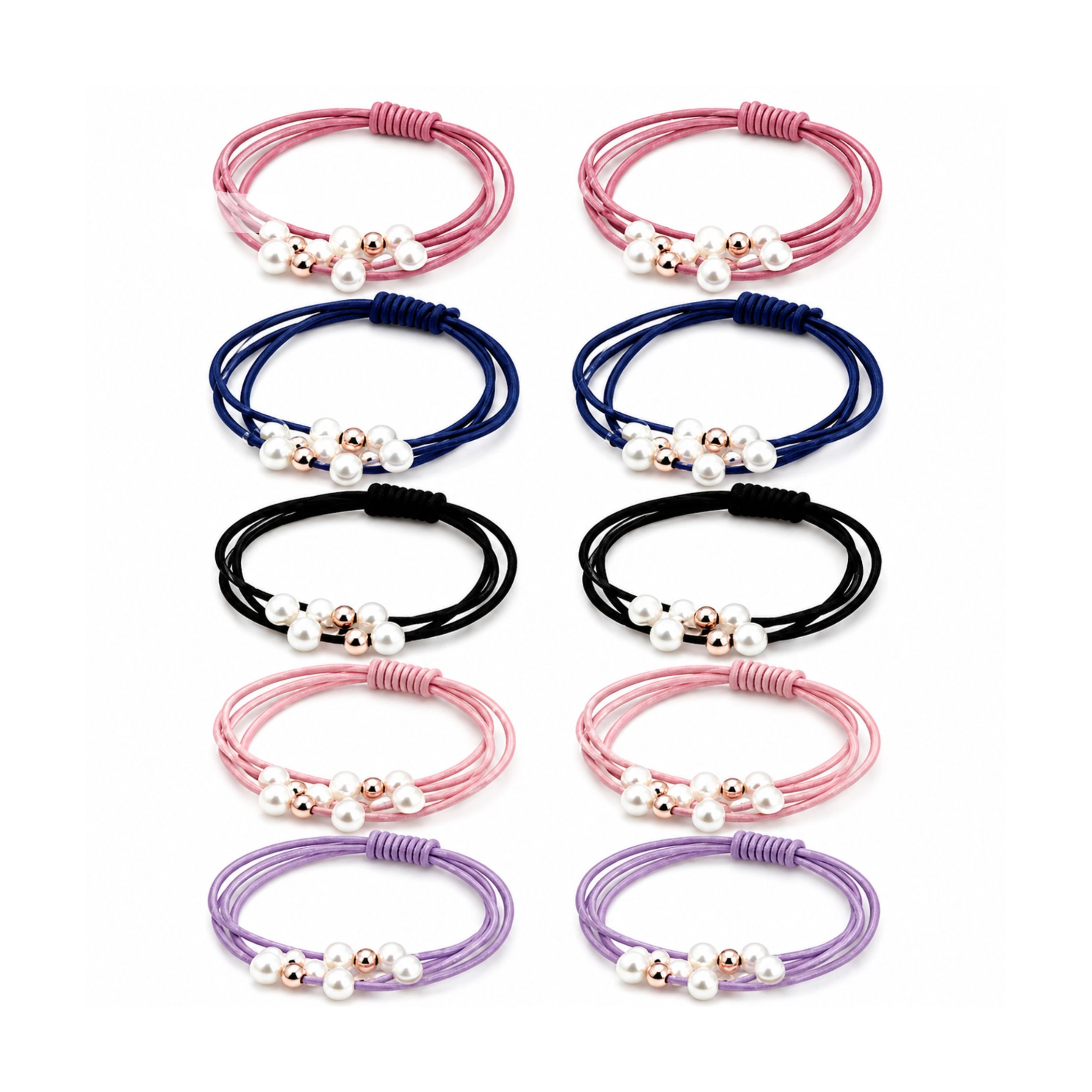 Home Collection Women Pack of 10 Thick Seamless Elastic Hair Ties Ponytail Holders