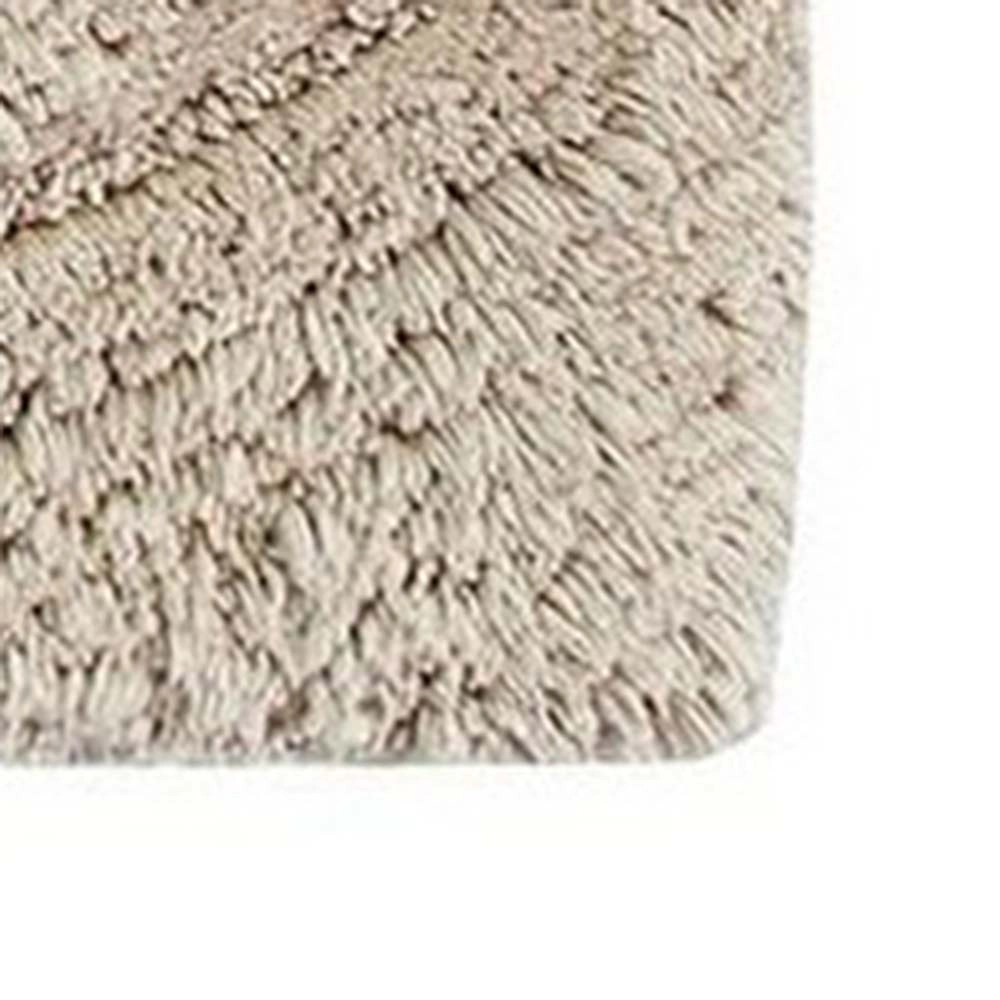 Knightsbridge Luscious Textured Striped All Season Soft Plush Cotton Reversible & Soft Bath Rug 20" X 30" Sage