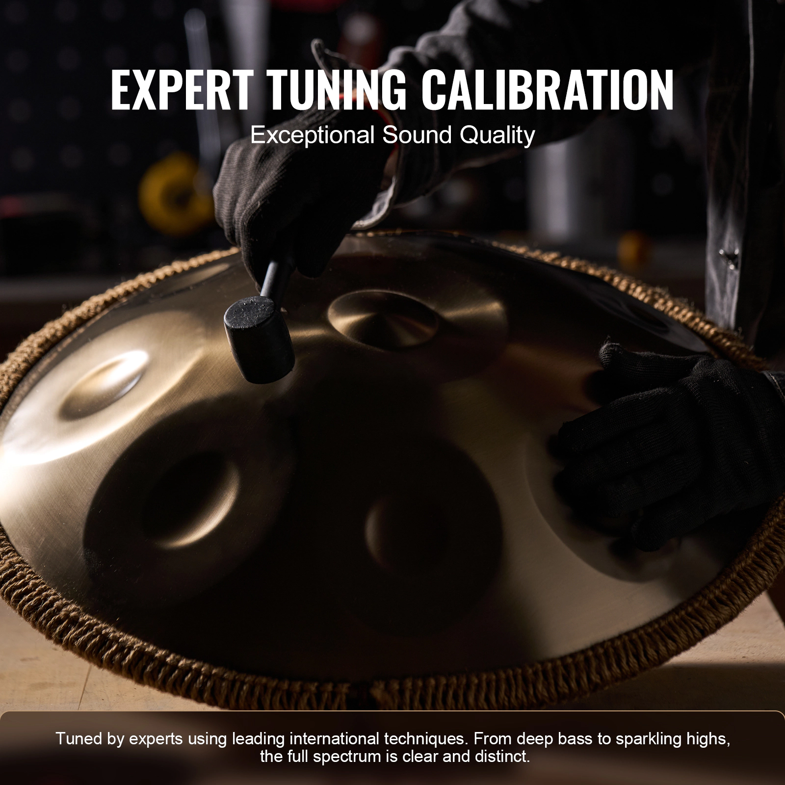 HONGGE Handpan Drum 22 in D Minor with Mallets, Stand & Carry Bag, Steel Healing Sound Percussion for Adults Beginners