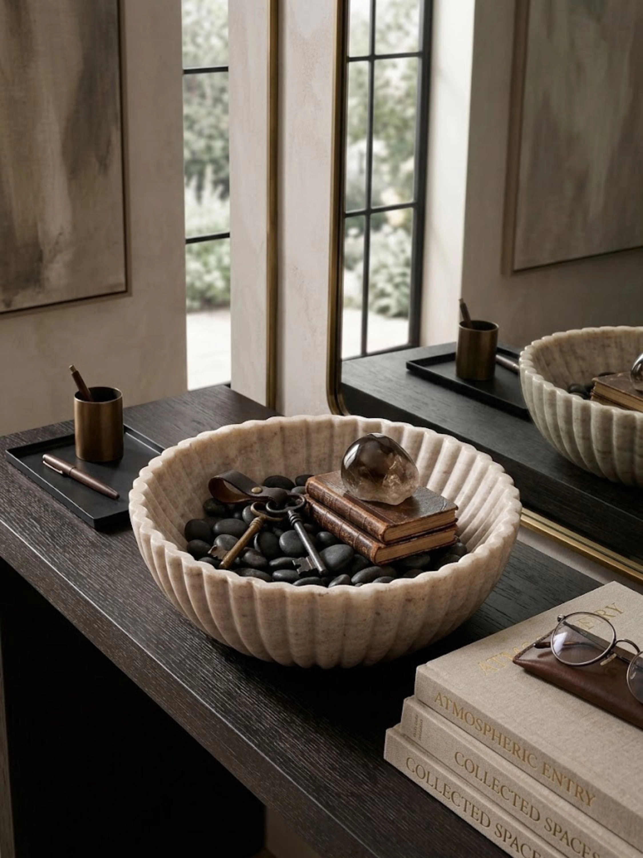 GAURI KOHLI Cairo Beige Marble Bowl
