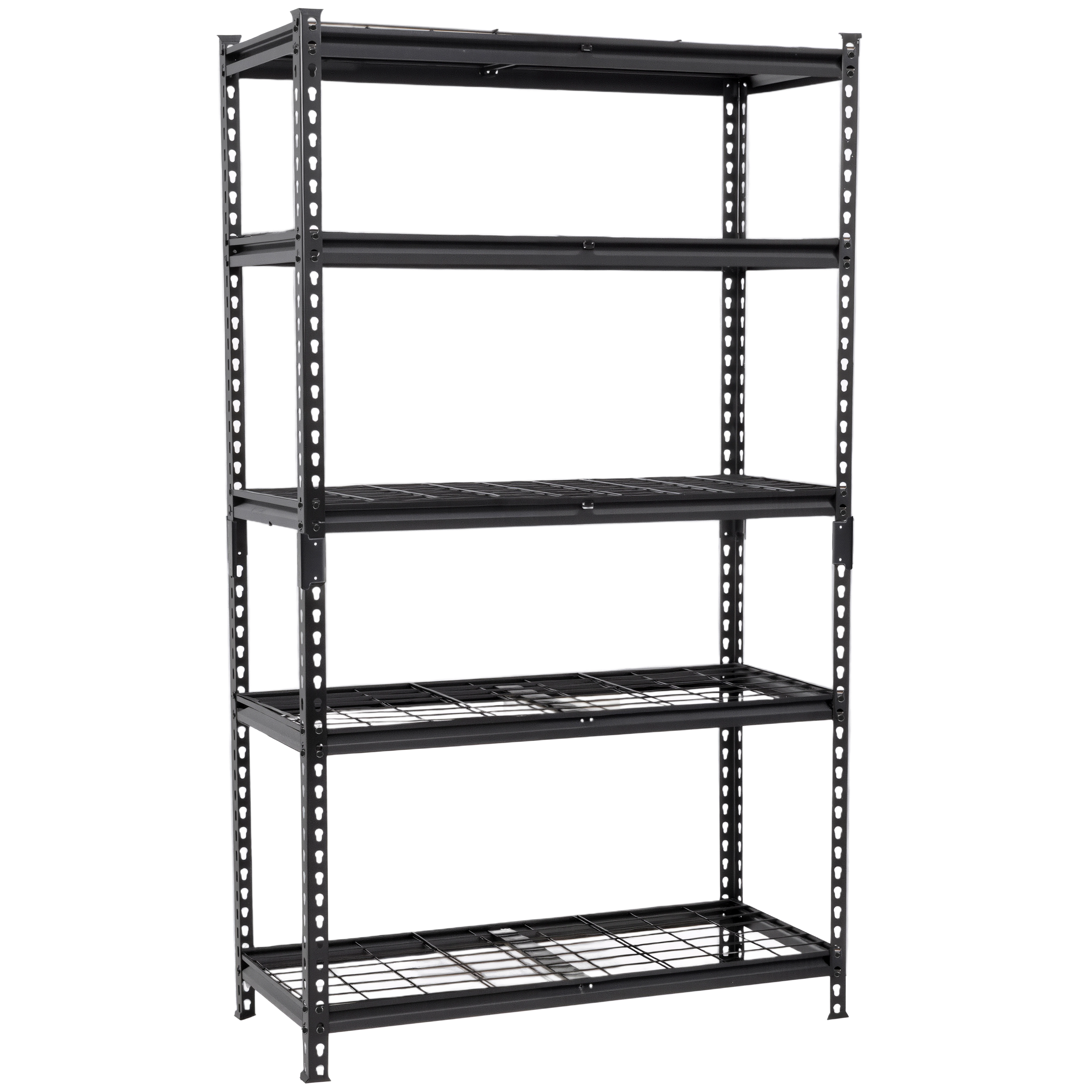 Flynama 5 Tier Heavy Duty Steel Shelving 2250 lb 36W x 18D x 72H in with Boltless Assembly for Garage and Shed in Black
