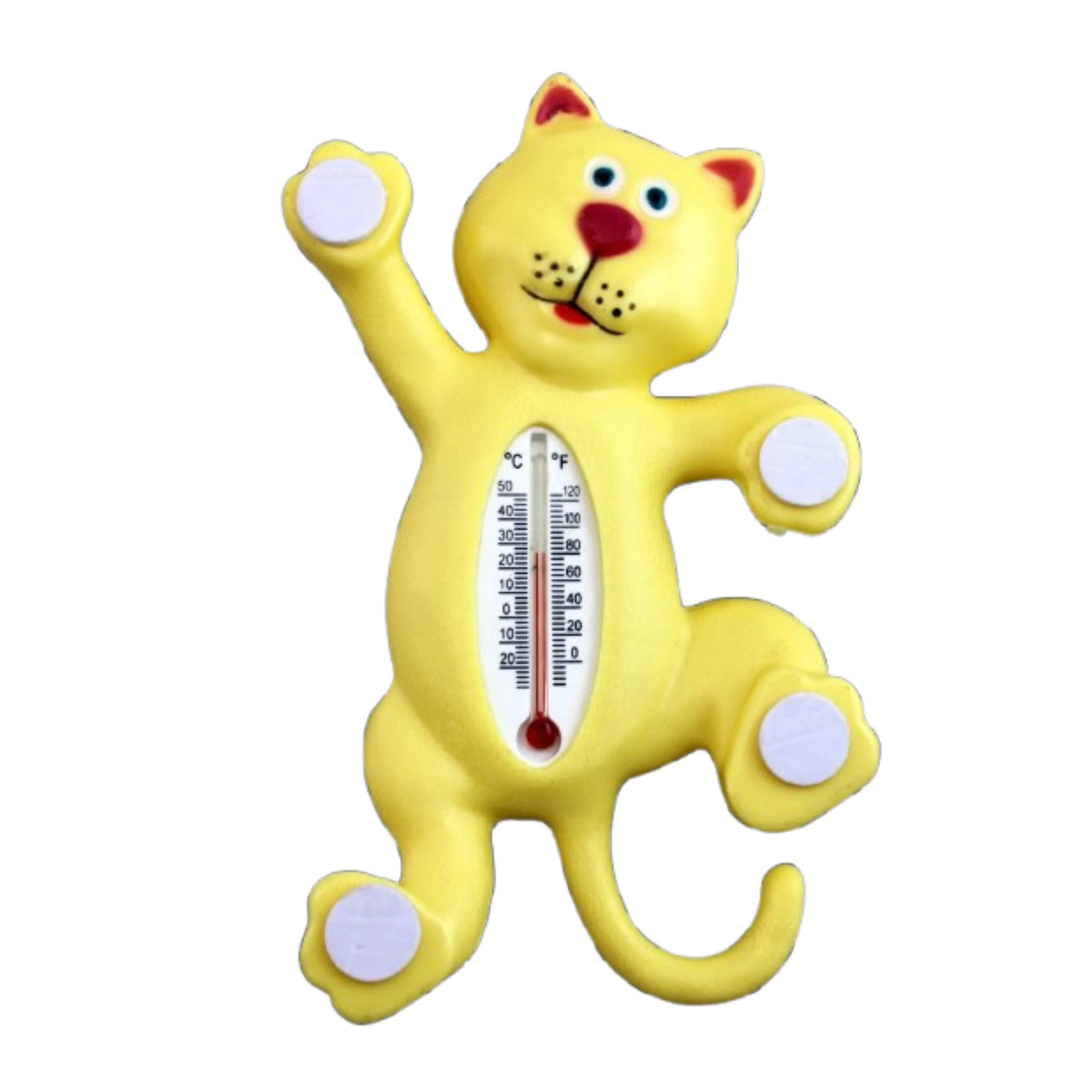 Home Collection Smiling Cat Outdoor Window Thermometer Self Adhesive Glass Thermometer