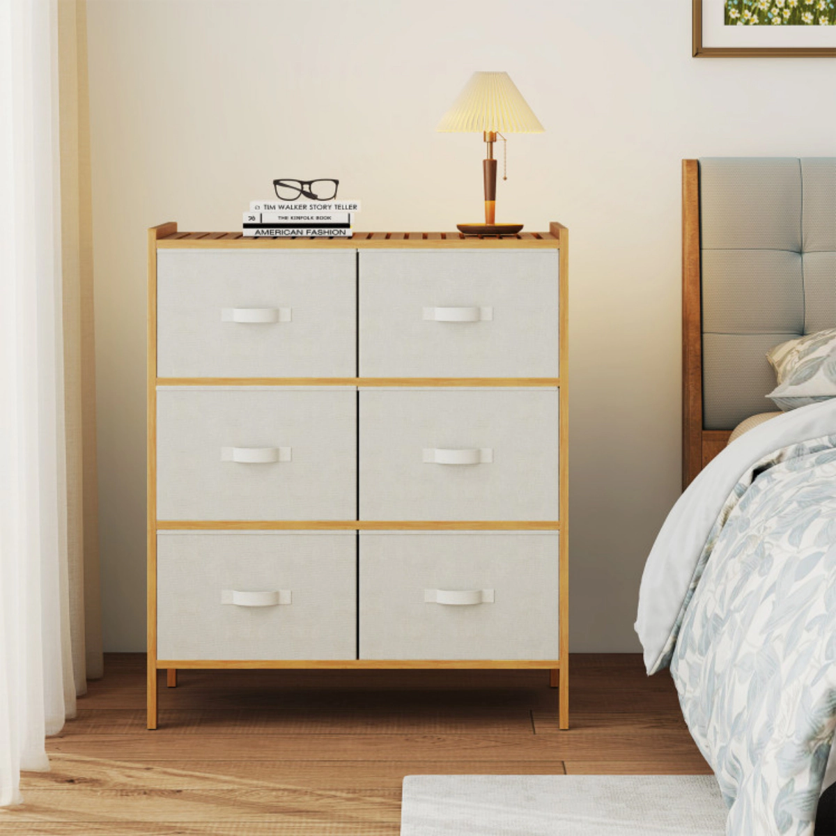 SlickBlue 6-Drawer Dresser Storage Organizer Cabinet