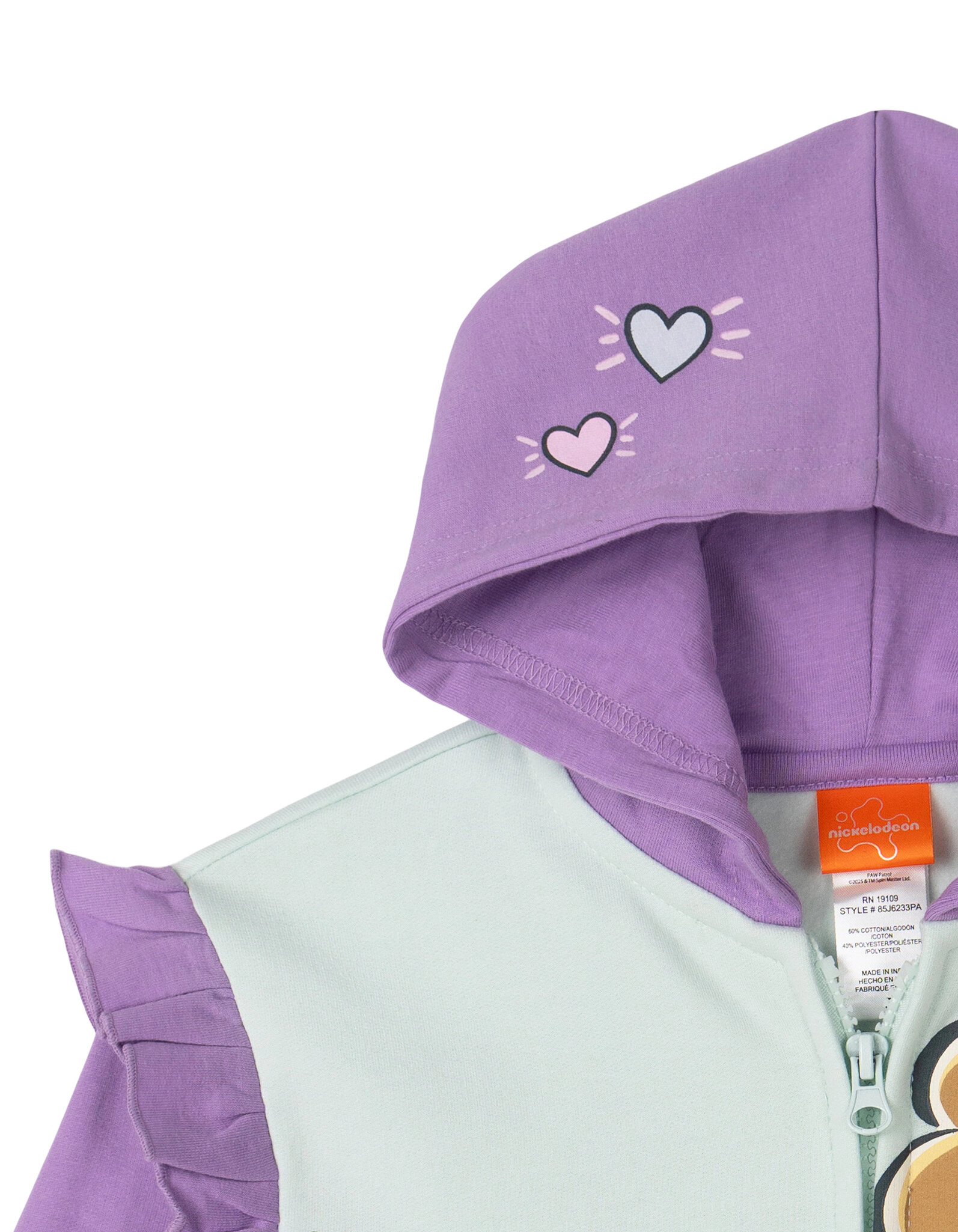 Paw Patrol Girls' Fleece Zip-Up Hoodie