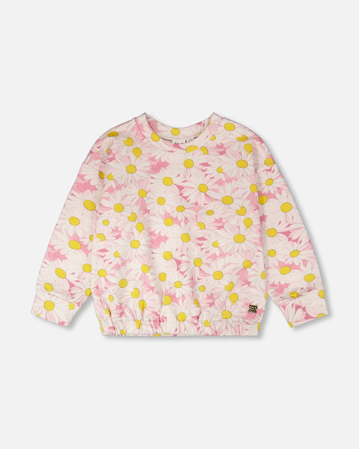 Deux par Girls French Terry Sweatshirt Printed Daisies