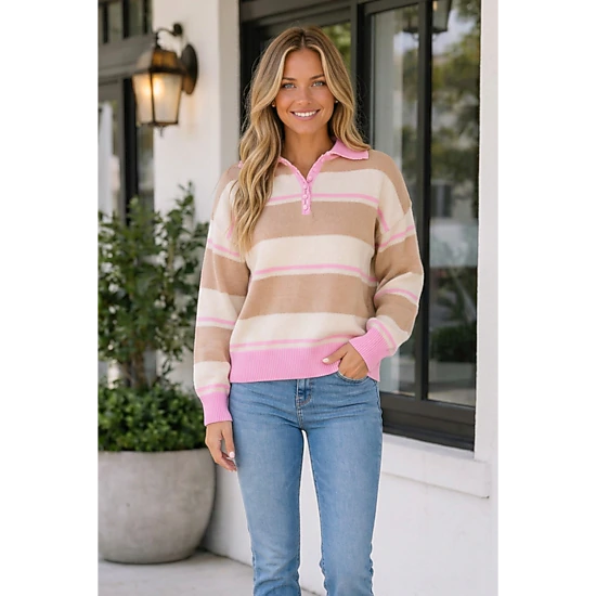 Threaded Pear Yamilet Long Sleeve Sweater Long Sleeve Top