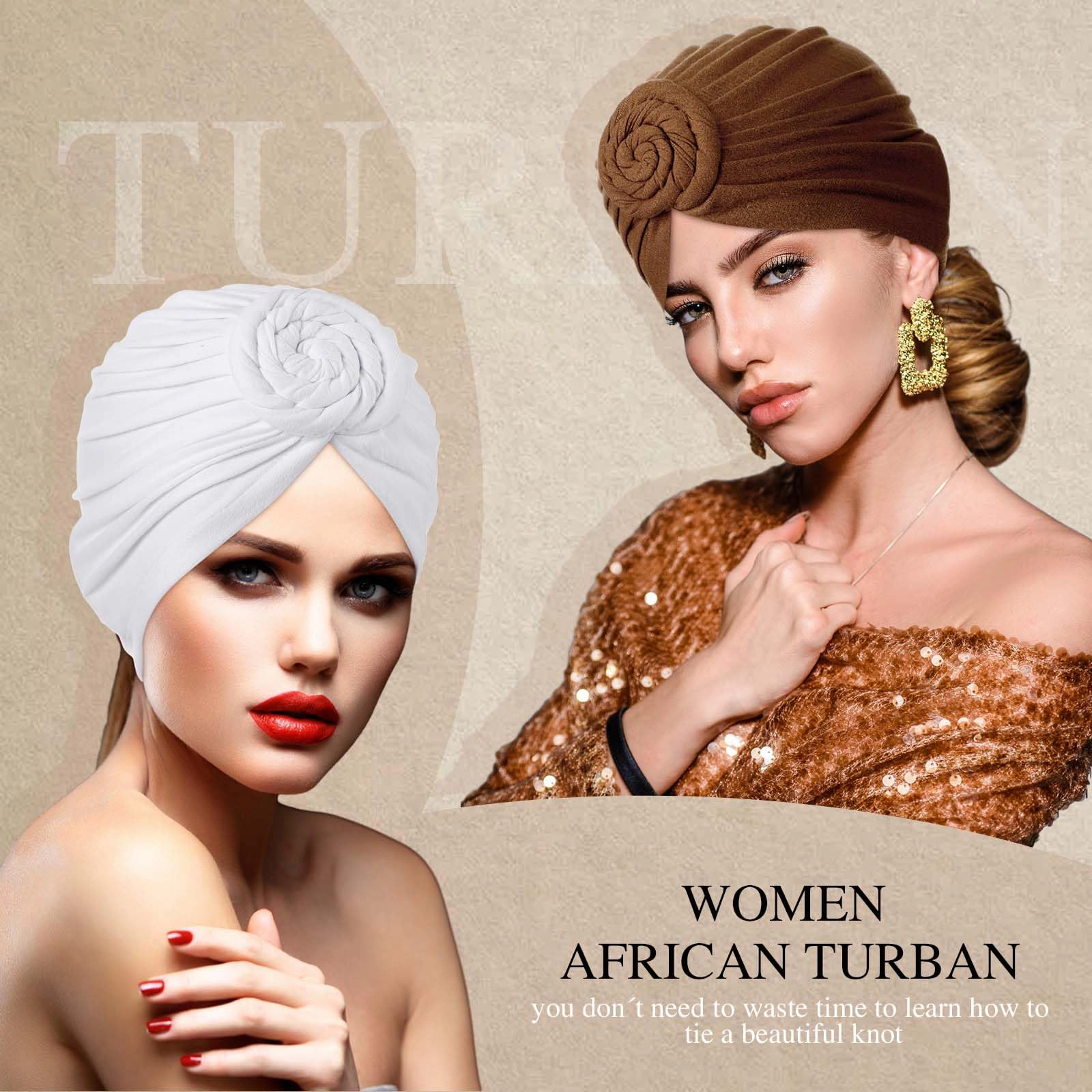 PIGFDK 6 Turbans For Women