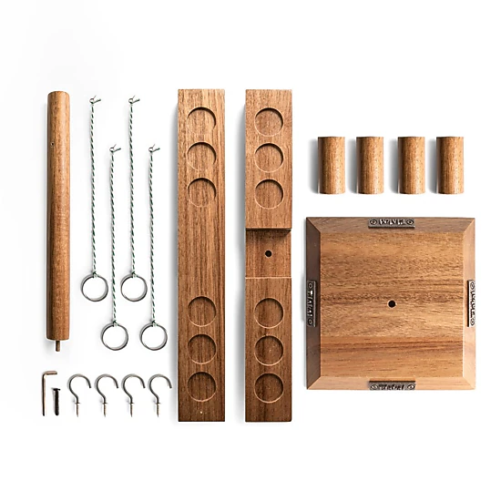Elakai  Acacia Globetrotter Tabletop Hook Ring Game