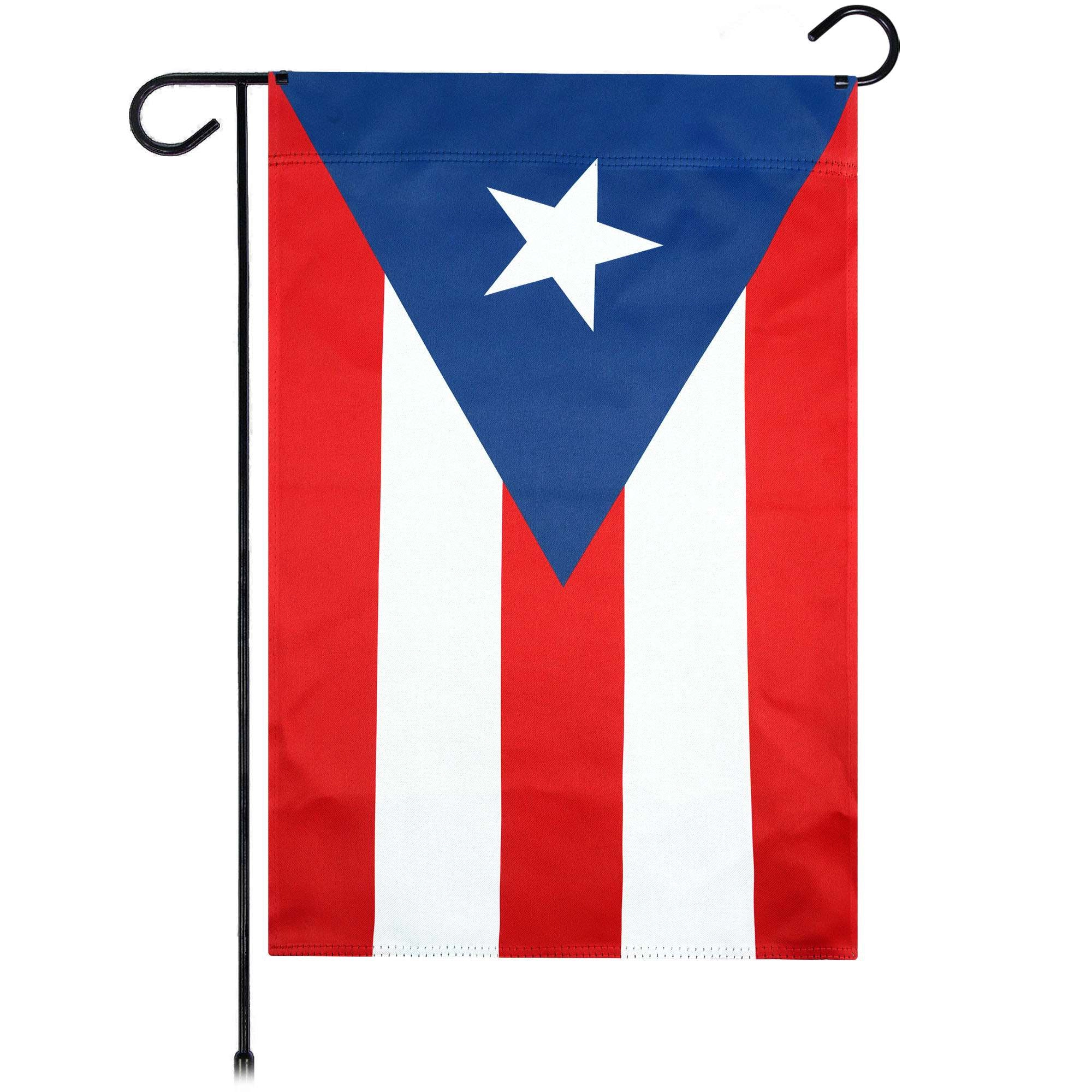 G128 Puerto Rico Garden Flag 12x18 in Double-Sided Blockout Polyester