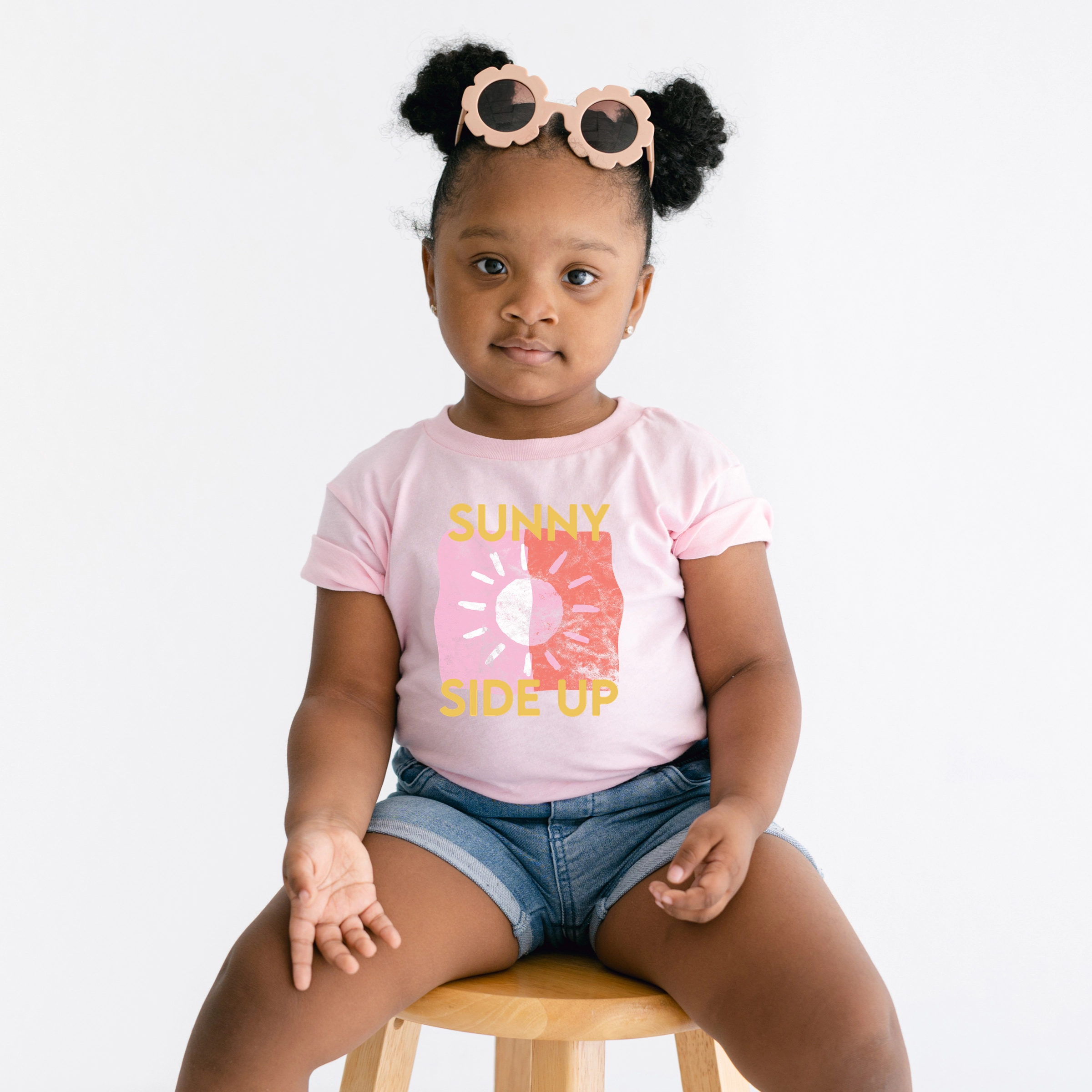 The Juniper Shop - Sunny Side Up Sun Toddler Short Sleeve Graphic T-Shirt