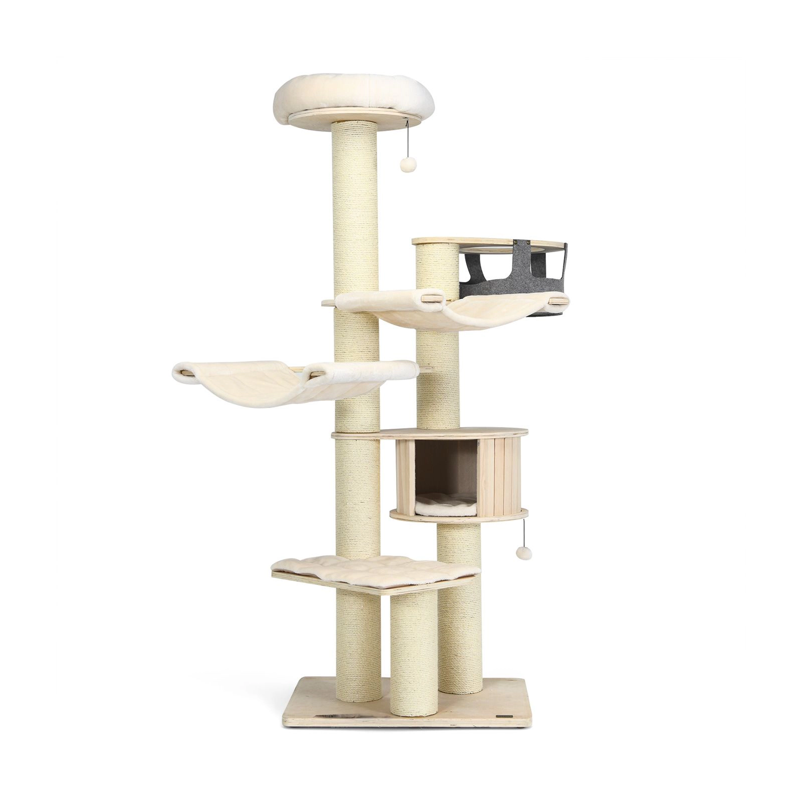 SlickBlue 77.5" Tall Cat Tree Tower with Perches and Hammocks