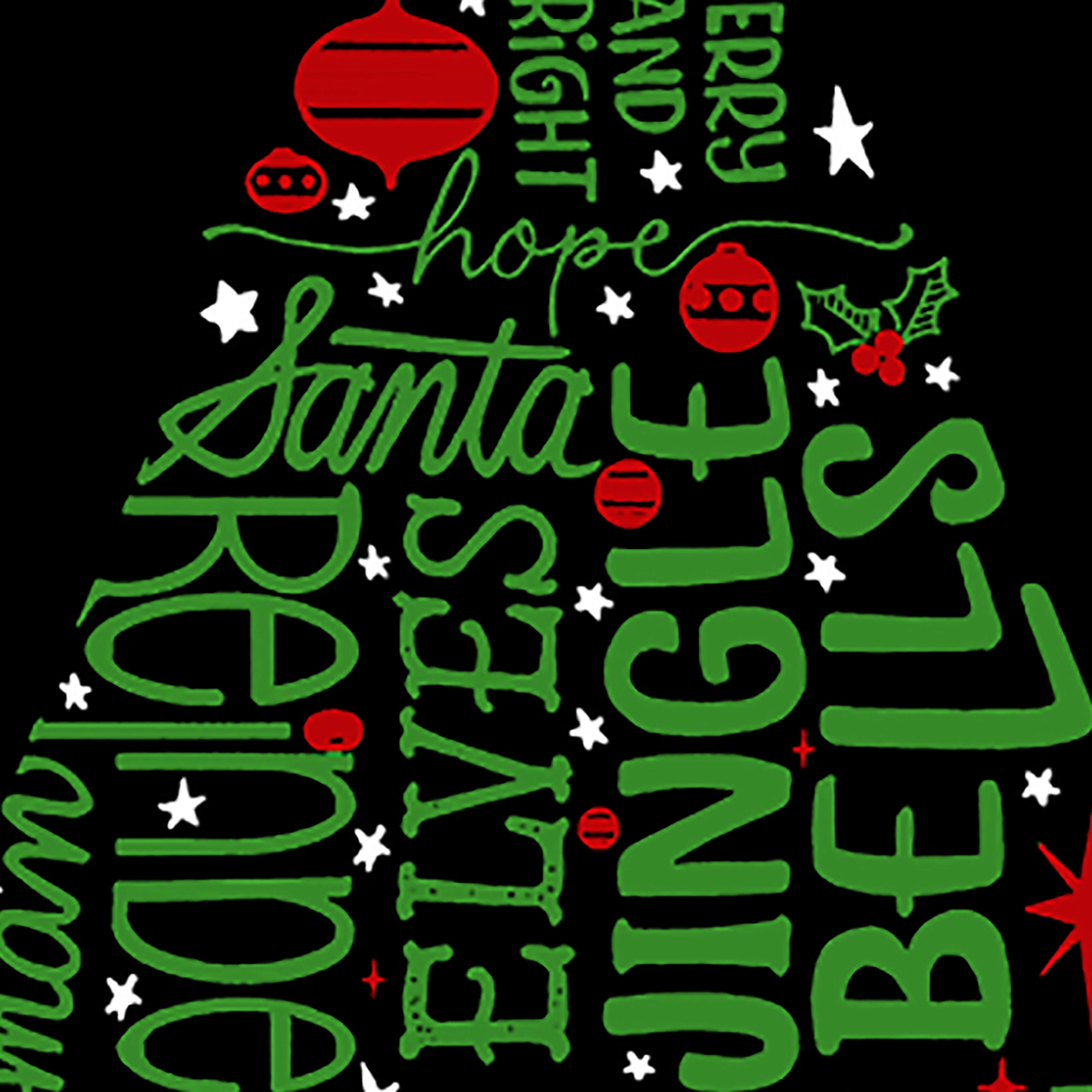 LA Pop Art Holiday Christmas Tree - Women's Word Hooded Sweatshirt