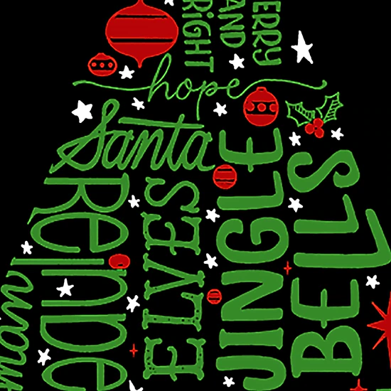 LA Pop Art Men's Word Art T-Shirt - Holiday Christmas Tree