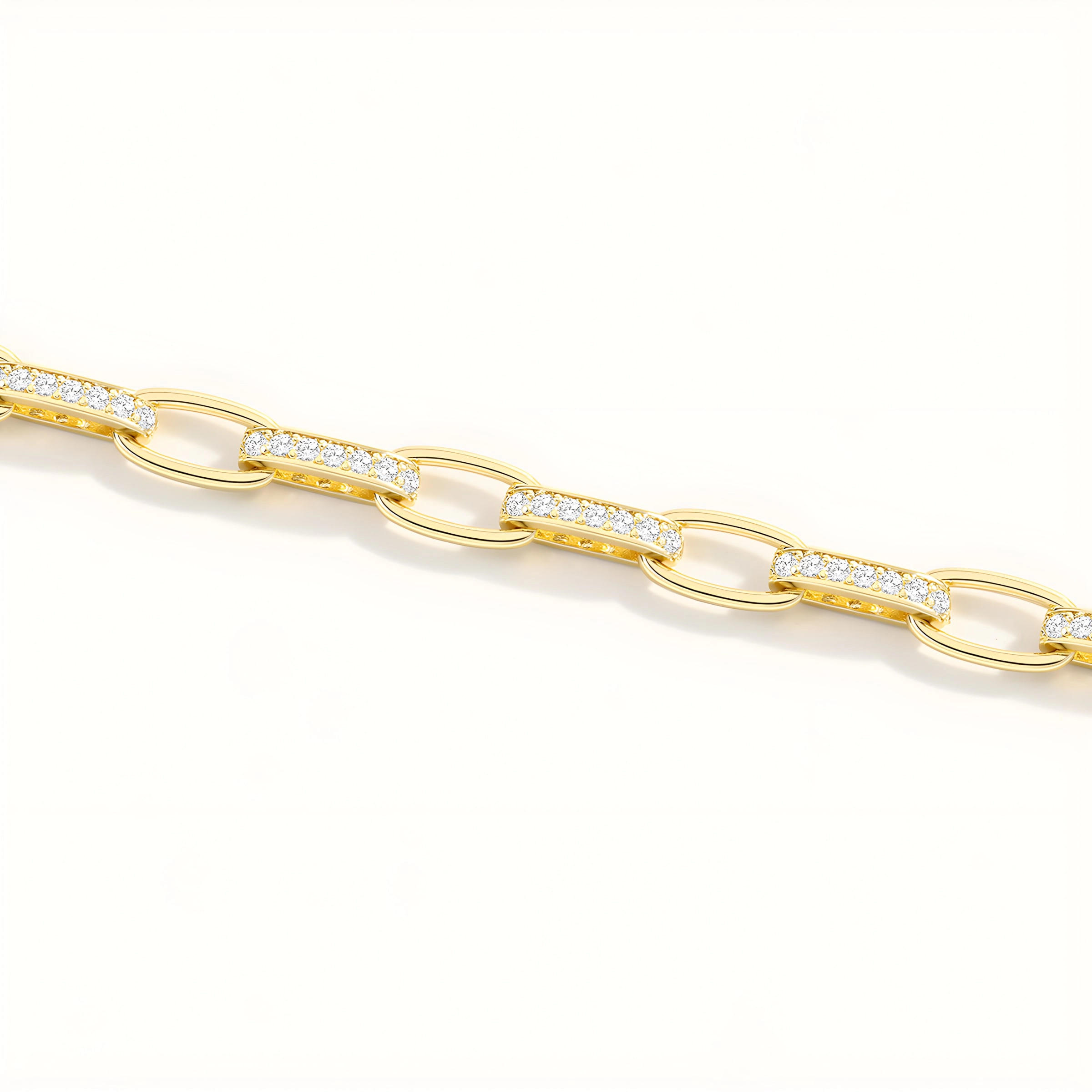 Mint & Lily Women's Interlinked Diamond Paperclip Bracelet