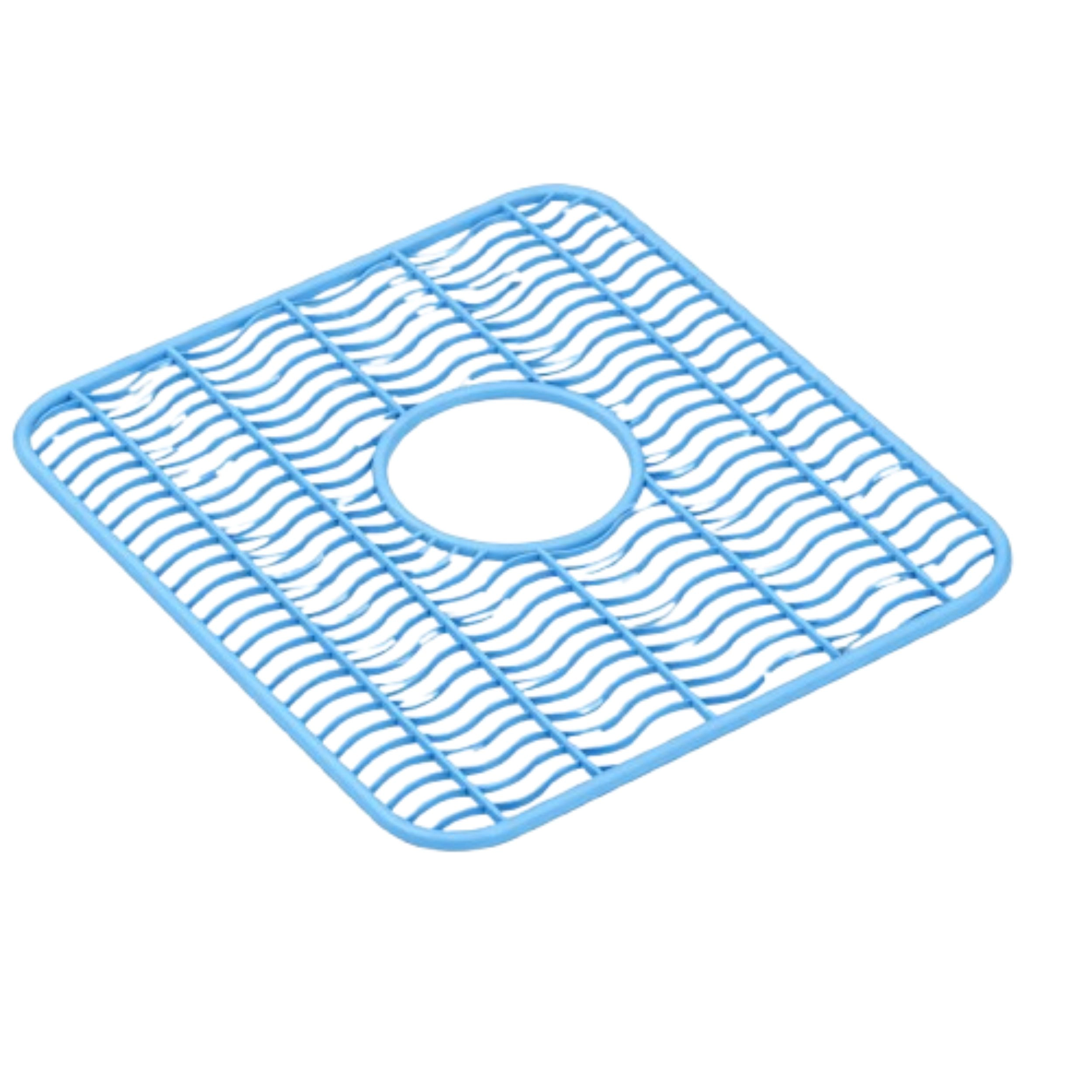 Home Collection Light Blue Kitchen Sink Protector Mat 12" x 11"