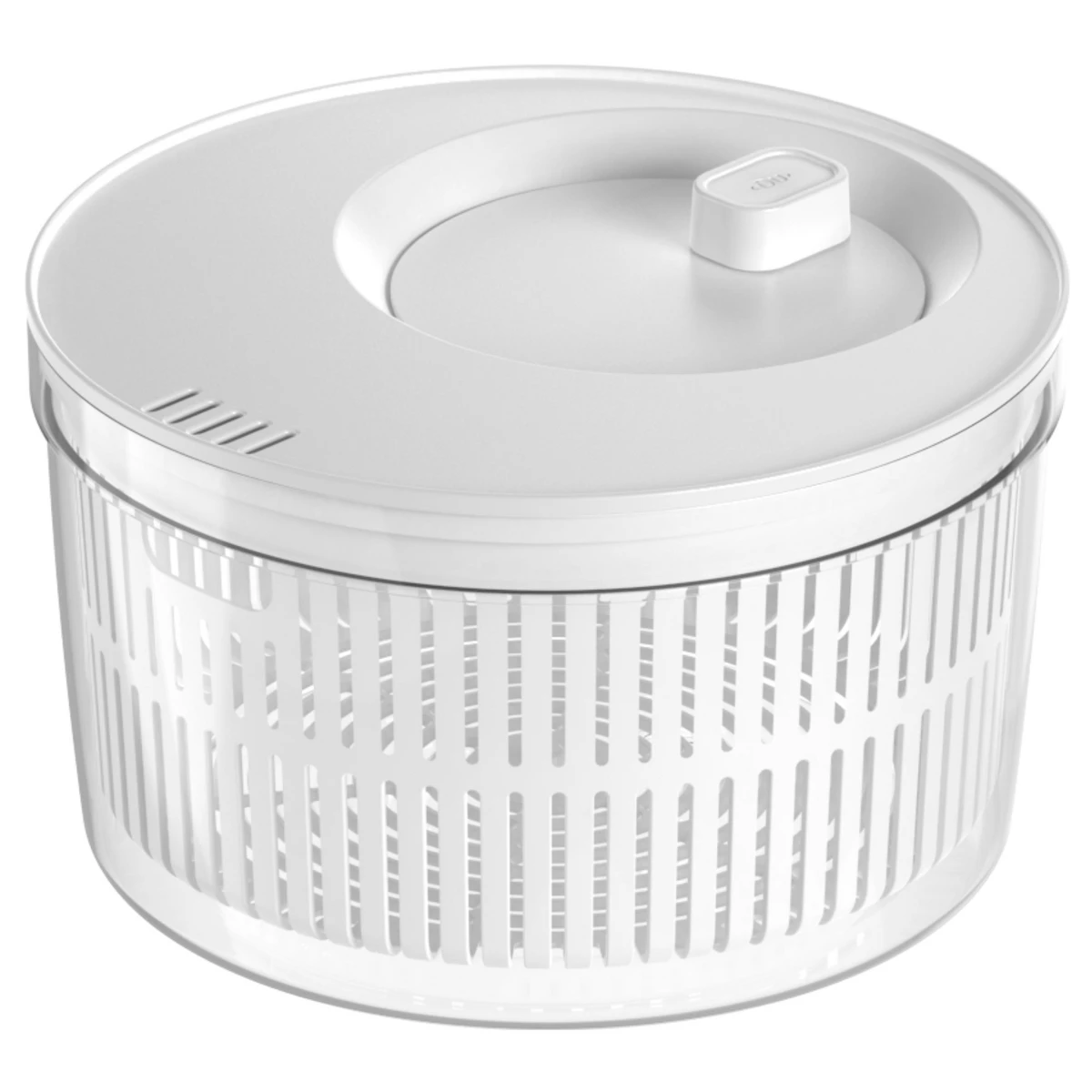 OU Salad Spinner Clear 5.8qt - Large Vegetable Washer Lettuce Dryer w/ Bowl, Lid & Storage Container, BPA Free Easy Spin
