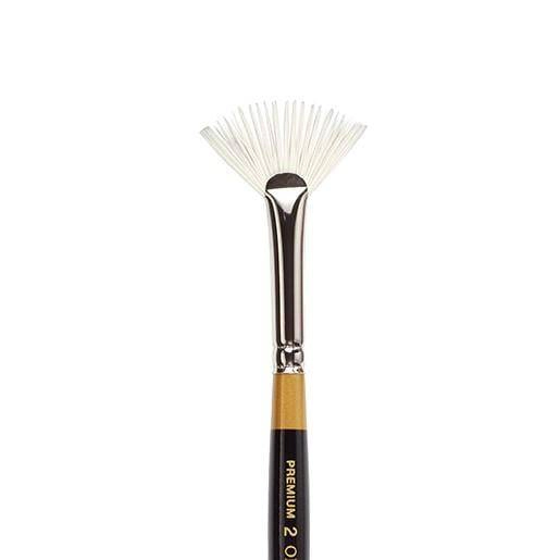 KINGART Original Gold 9246 Rake Fan Brush - Synthetic Bristle, Size 2