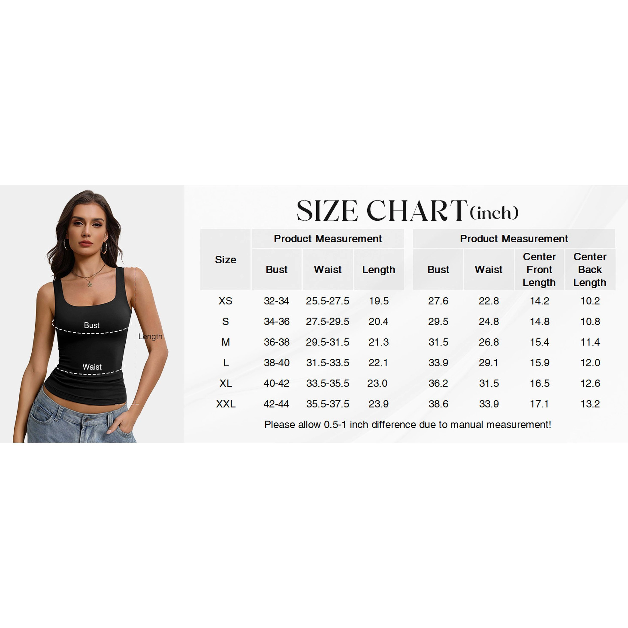 Avidlove Women's Square Neck Wide Strap Open Back Double Lined Tank Top