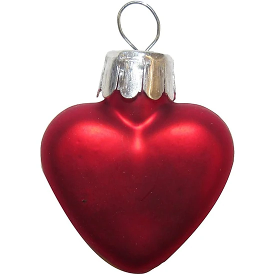 Kurt Adler Petite Treasures Mini Red Heart Glass Ornaments 20 Piece Set 1 inch
