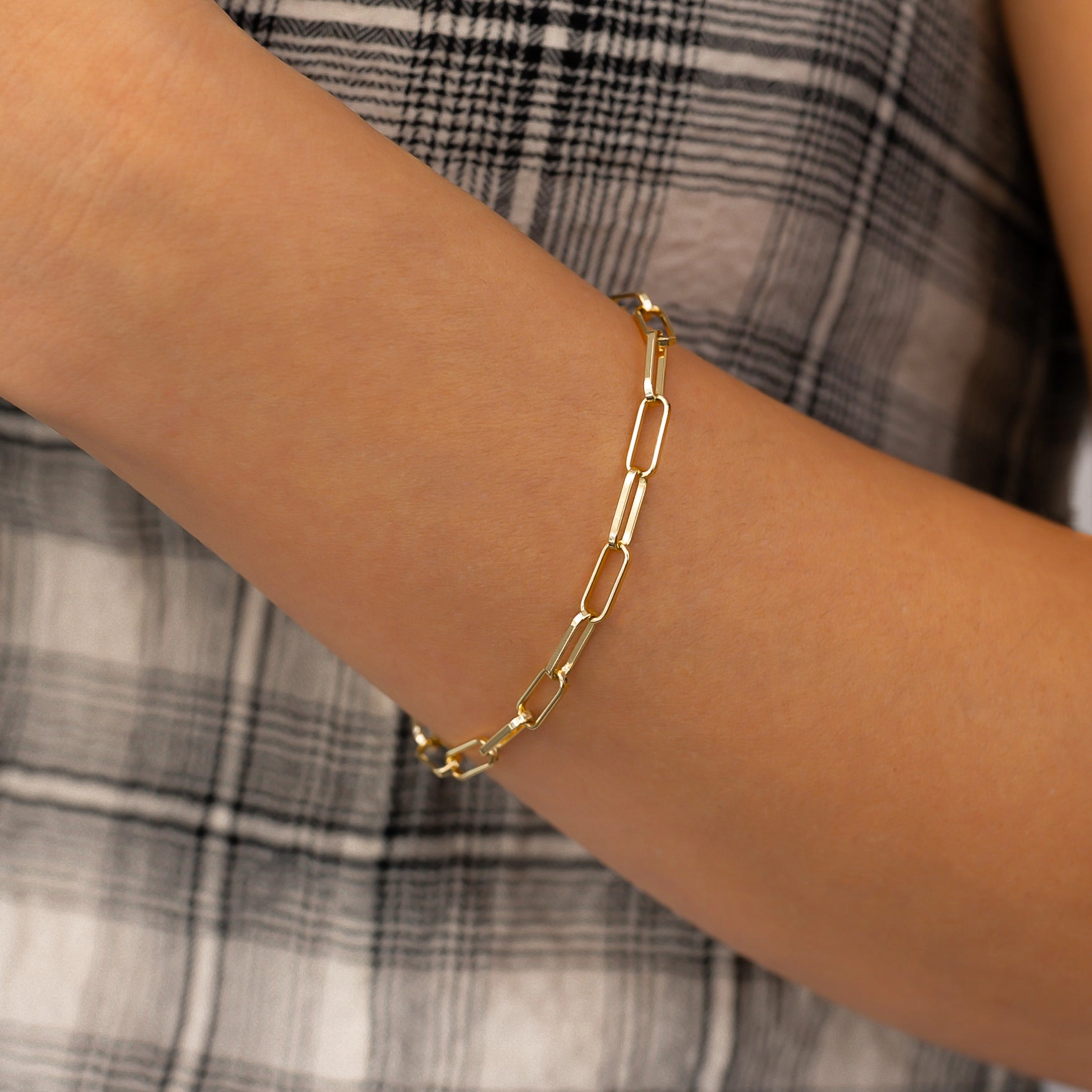 Mint & Lily Women's Open Link Paperclip Chain Bracelet