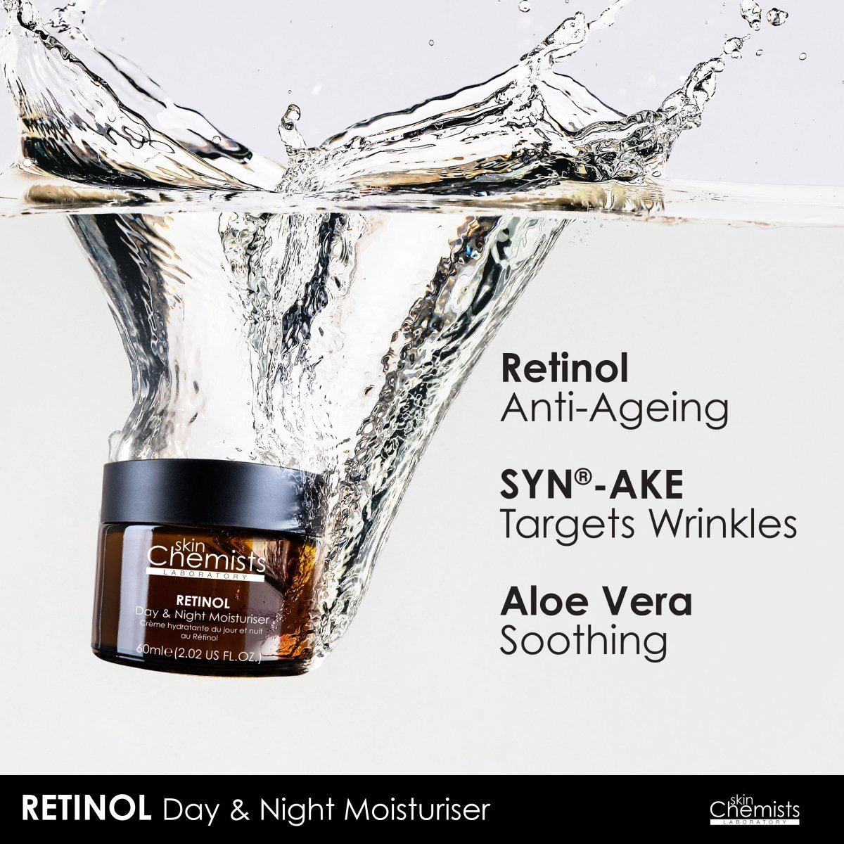 skinChemists Anti-Ageing Retinol Night Moisturiser with SYN-AKE 60ml