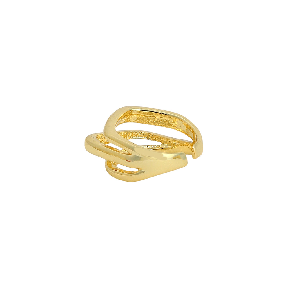 SOHI Women's California Gold the Baroque Statement Ring