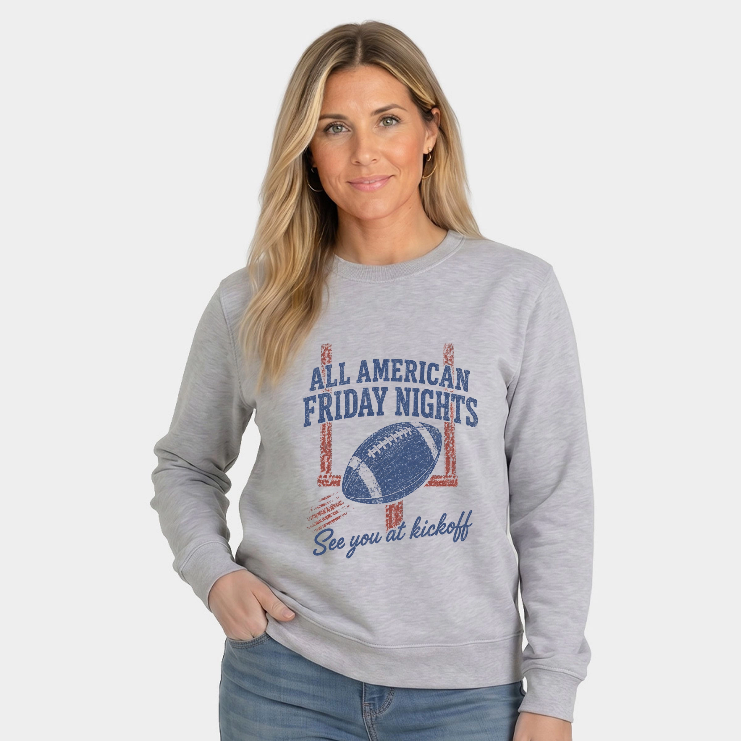 Simply Sage Market - Women's Graphic Sweatshirt All American Friday Nights