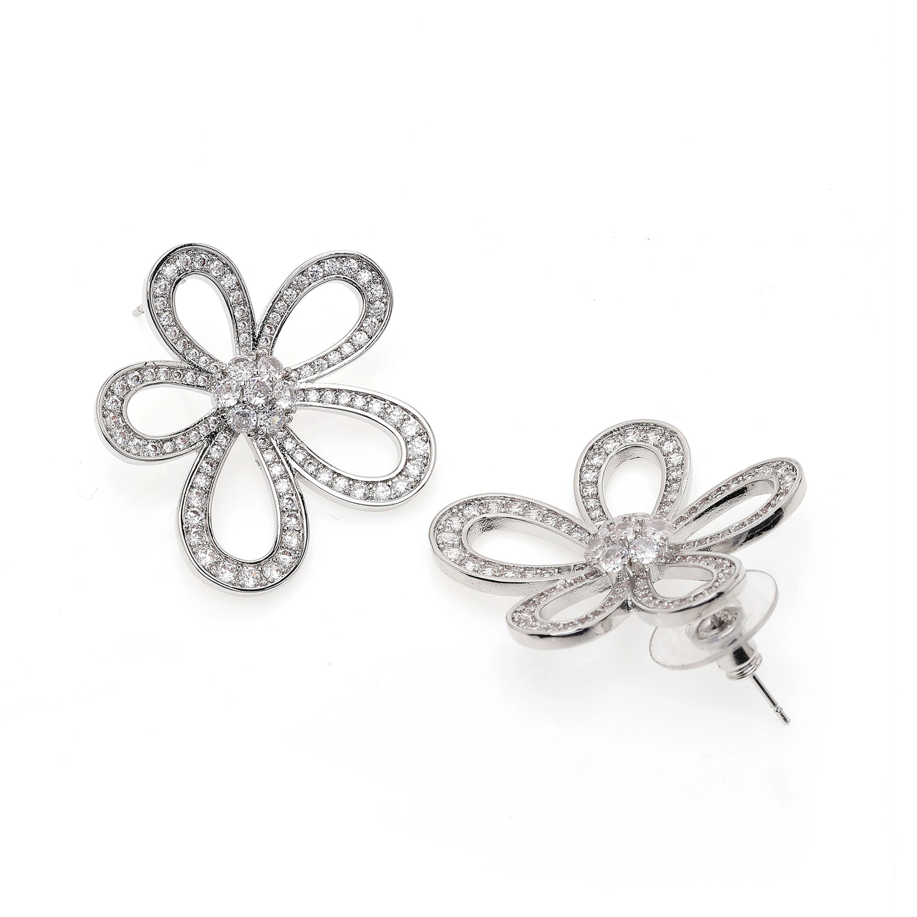 AGP PARIS Womens Hollow Floral Earrings