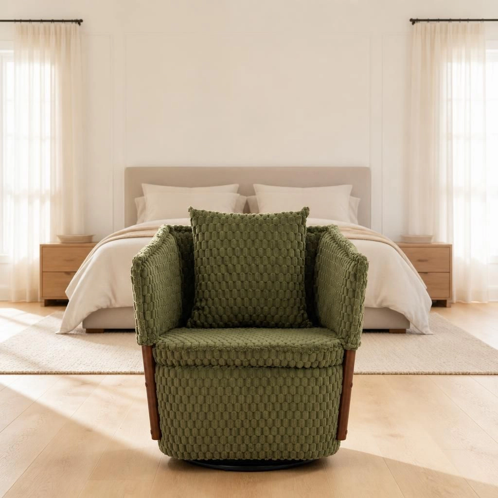 GOODSILO Soft Corduroy Upholstered Accent Seating Chair