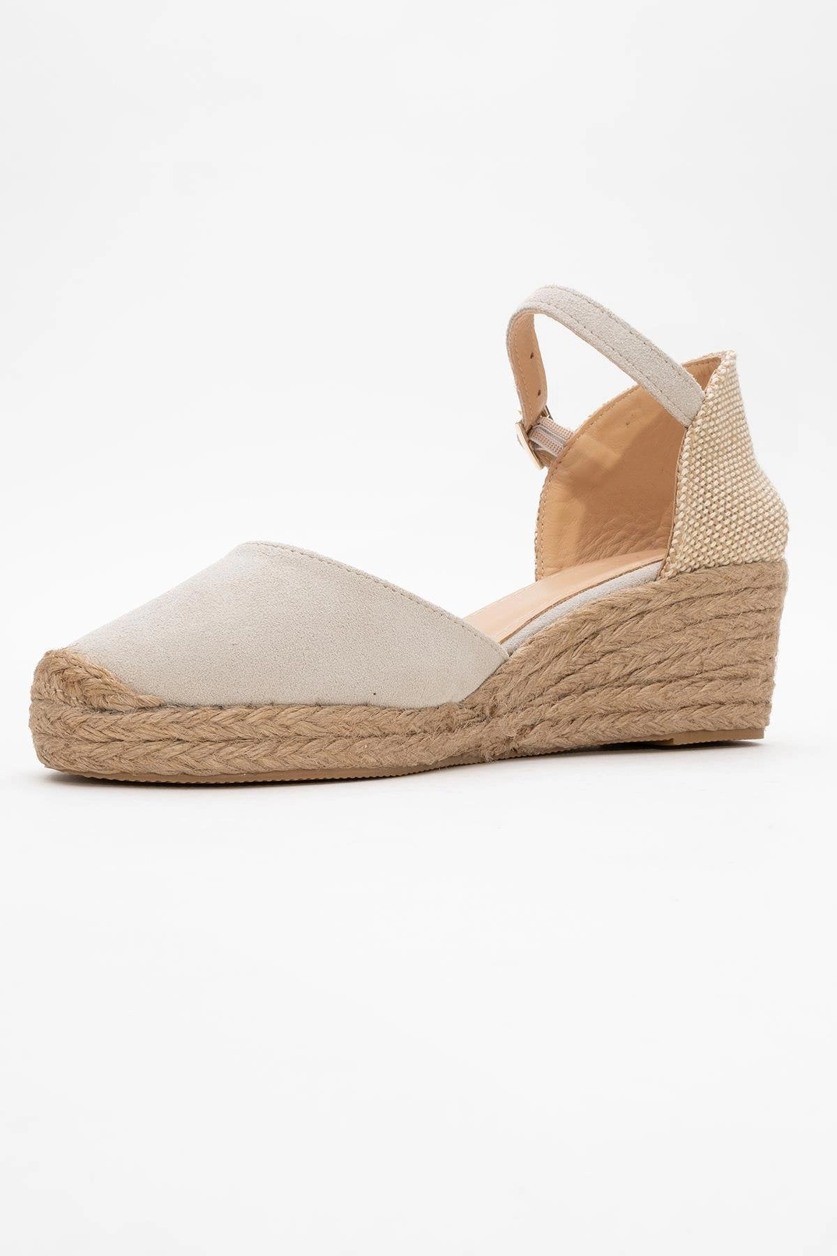 Forever & Always Womens Aldea Leather Platform Espadrille
