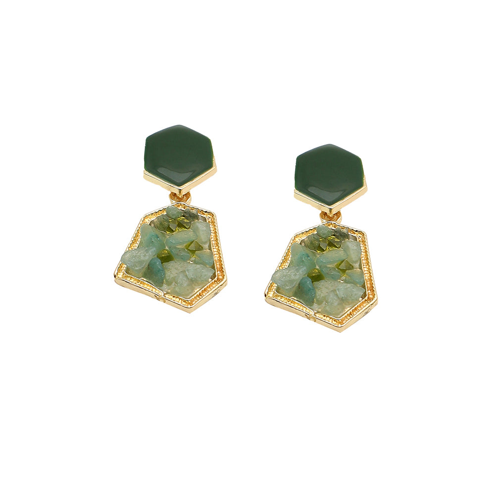 SOHI Women's Textured Drop Earrings