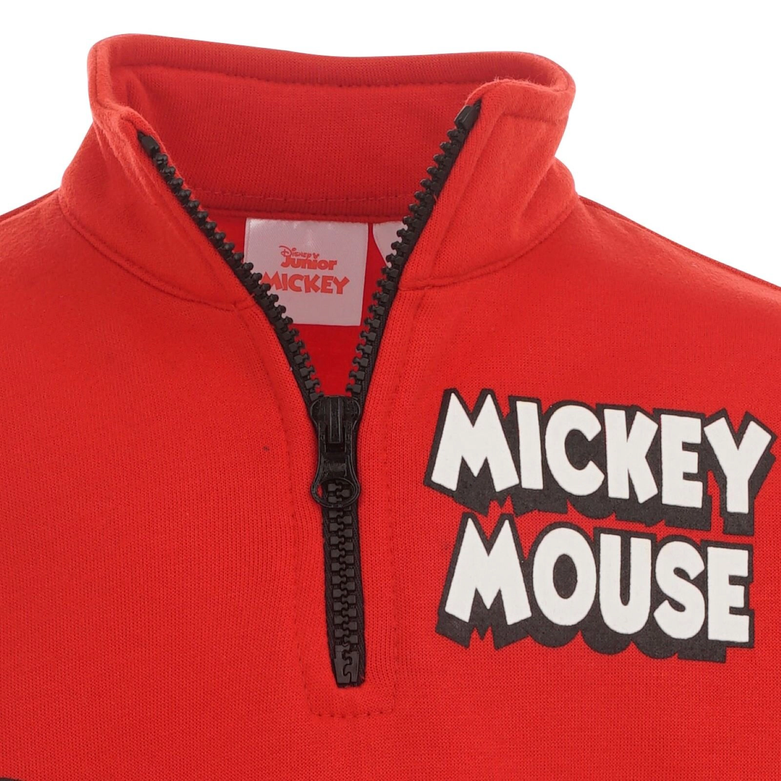 Disney Mickey Mouse Boys' Fleece Quarter-Zip Sweatshirt and Pants Set