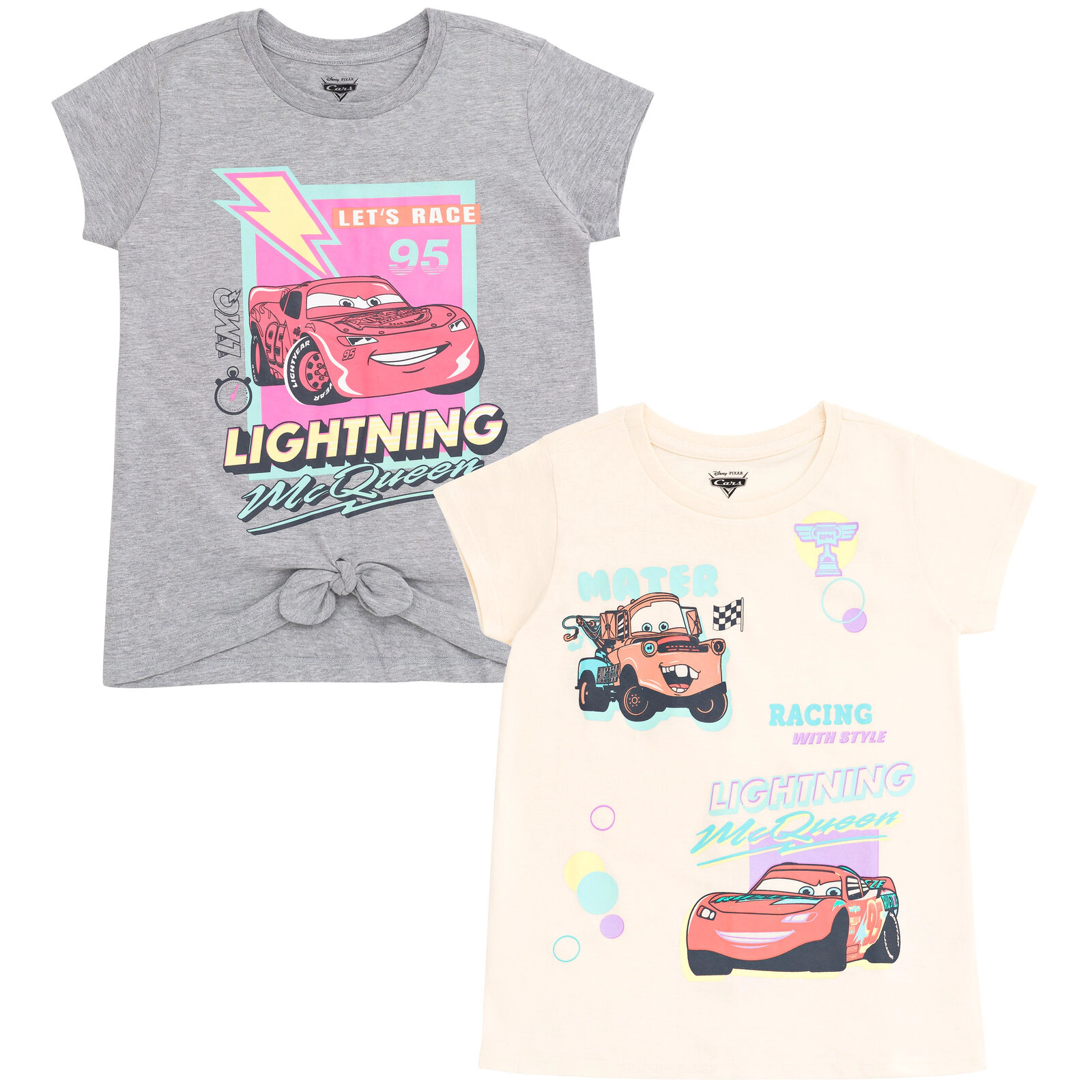 Disney Girls' 2-Pack Short Sleeve T-Shirts