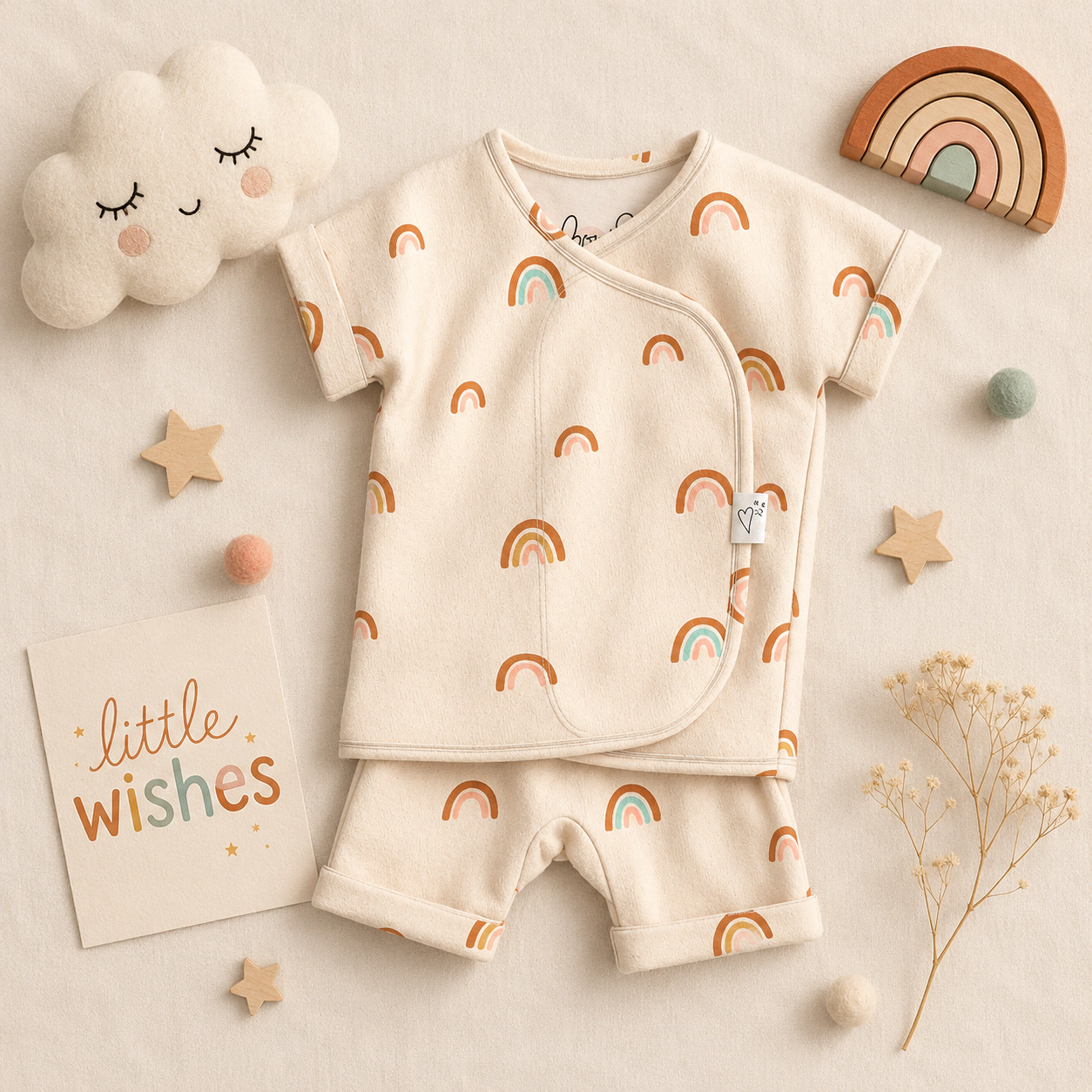 Bonsie Skin to Romper - Little Wishes, Beige