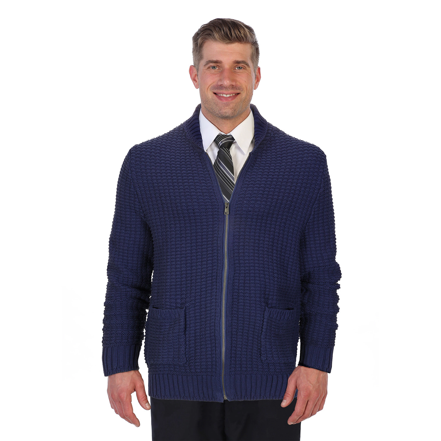 Gioberti Men's 100% Cotton Milano Knit Sweater