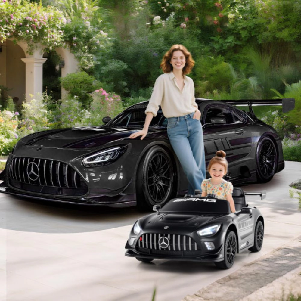 Hivvago 12V Kids Ride-On Car Mercedes-AMG GT3 Licensed with Adjustable Speed