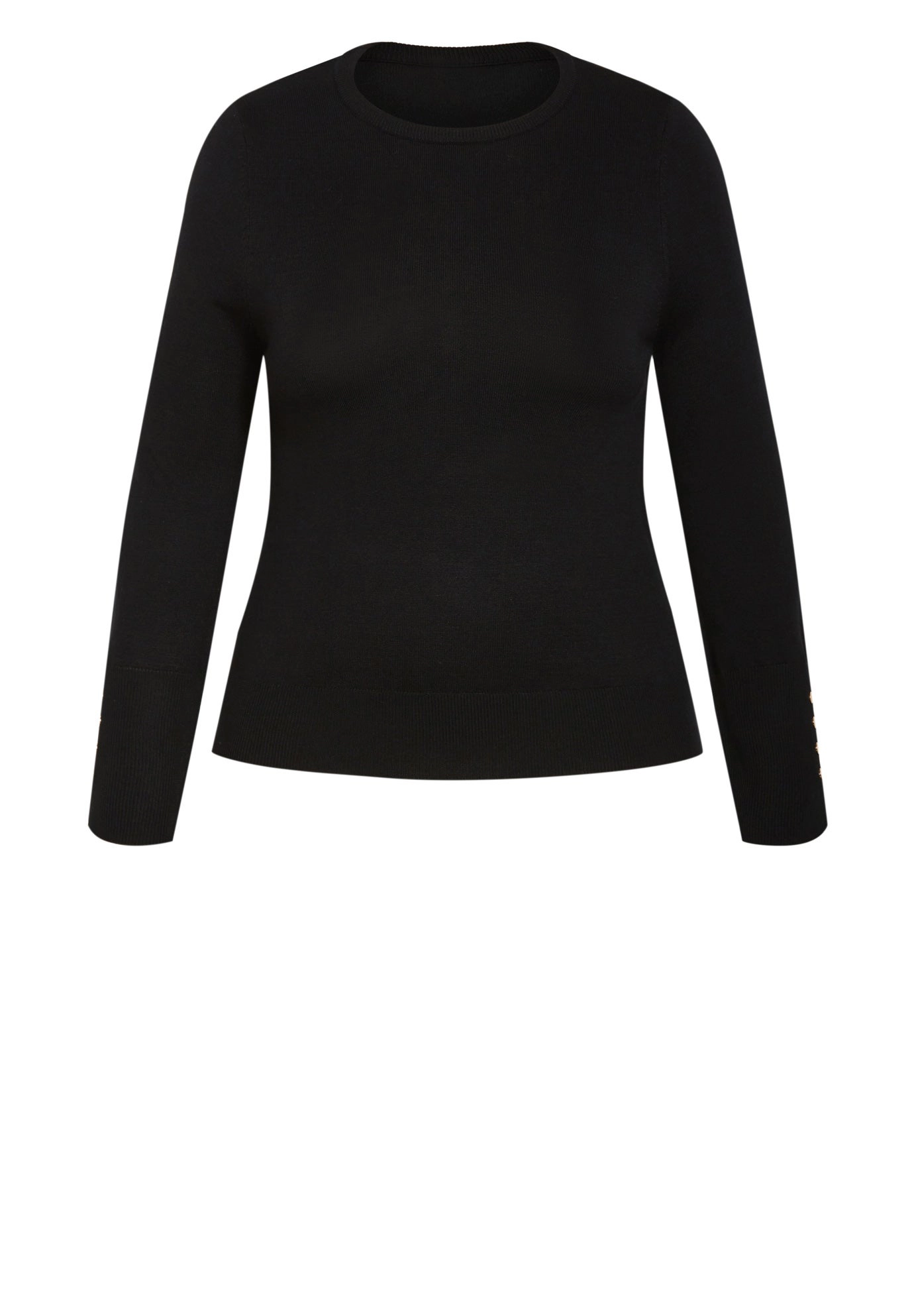Avenue Women's Plus Lara Button Sweater
