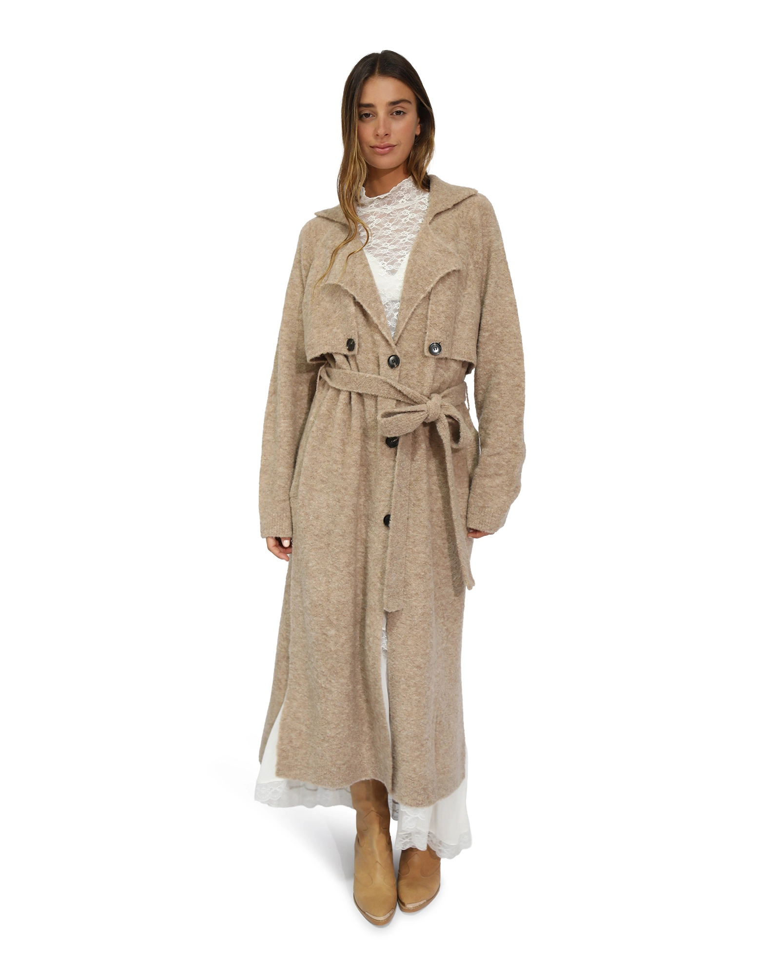 Belle & Bloom Live Dream Maxi Trench Cardigan