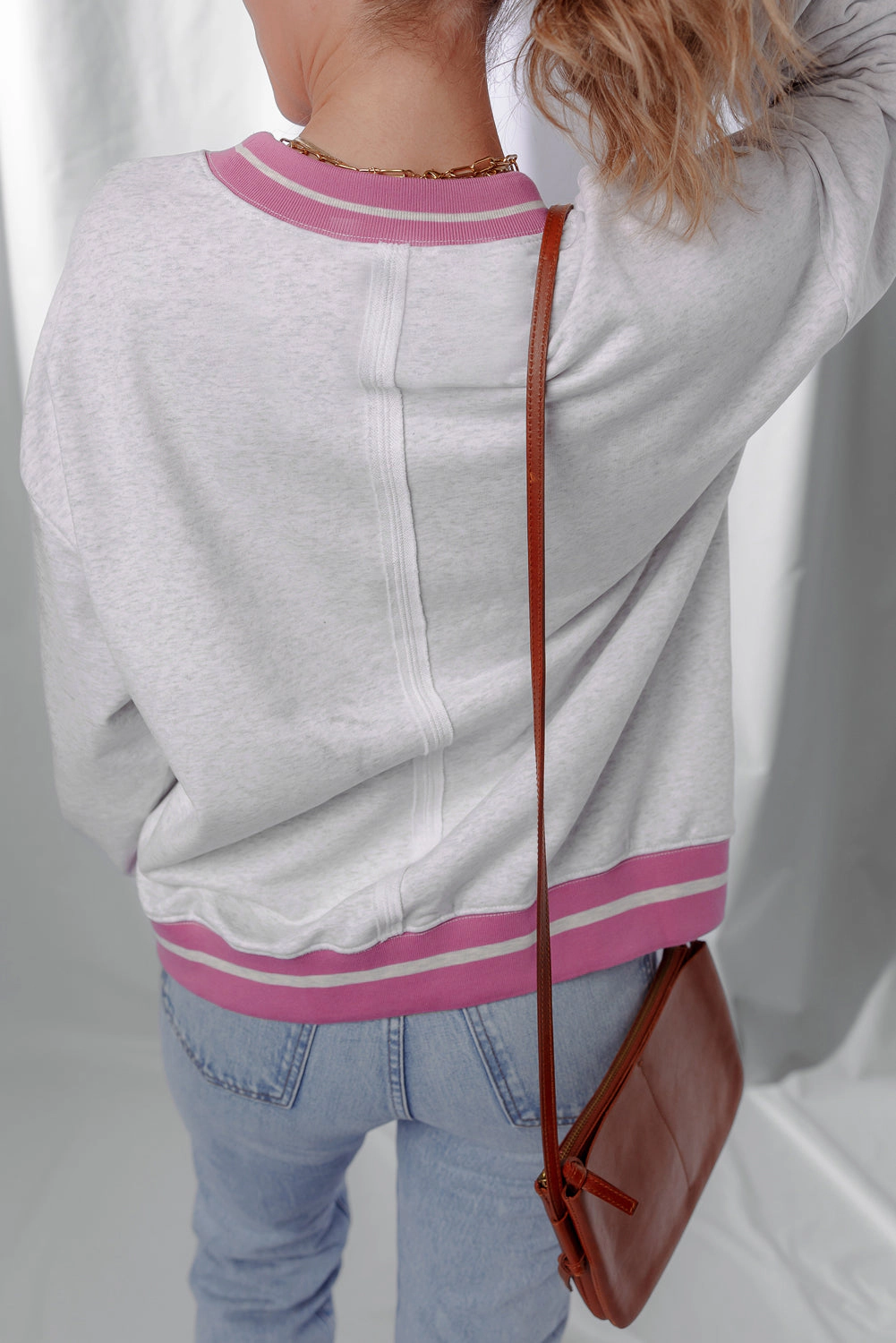 Threaded Pear Women's Caroline Flower Crew Neck Sweatshirt
