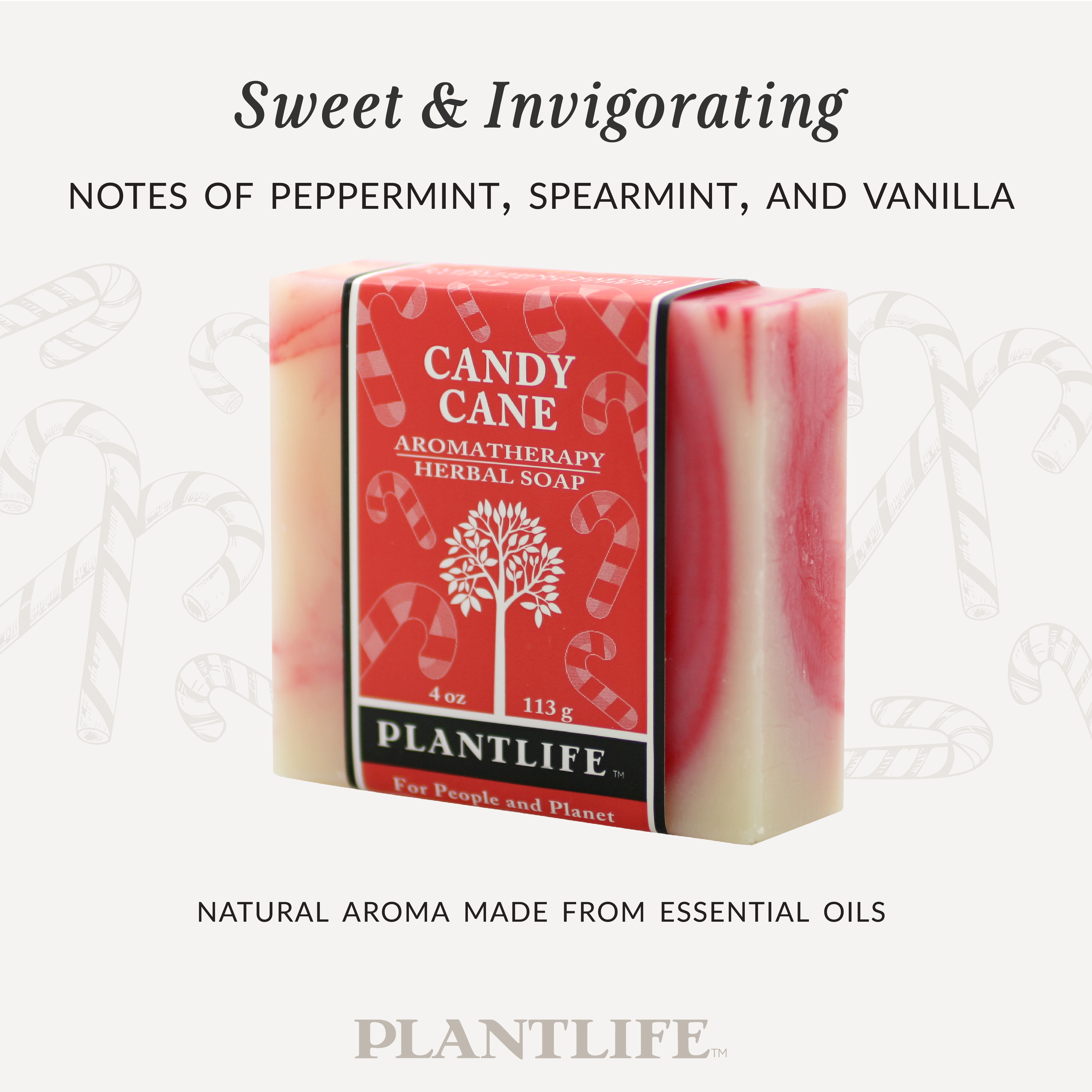 Plantlife Candy Cane Aromatherapy Herbal Soap