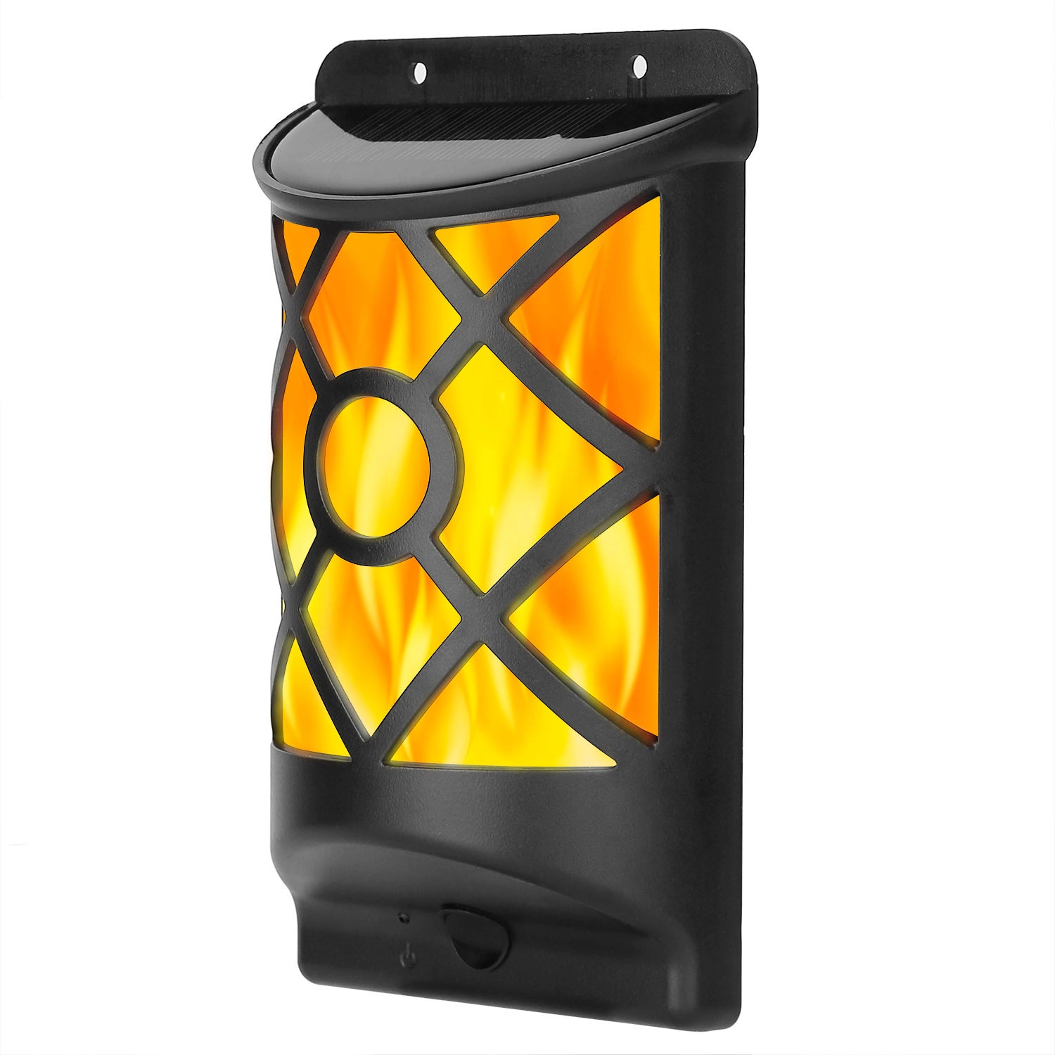 GBruno 96-LED Solar Flame Wall Light