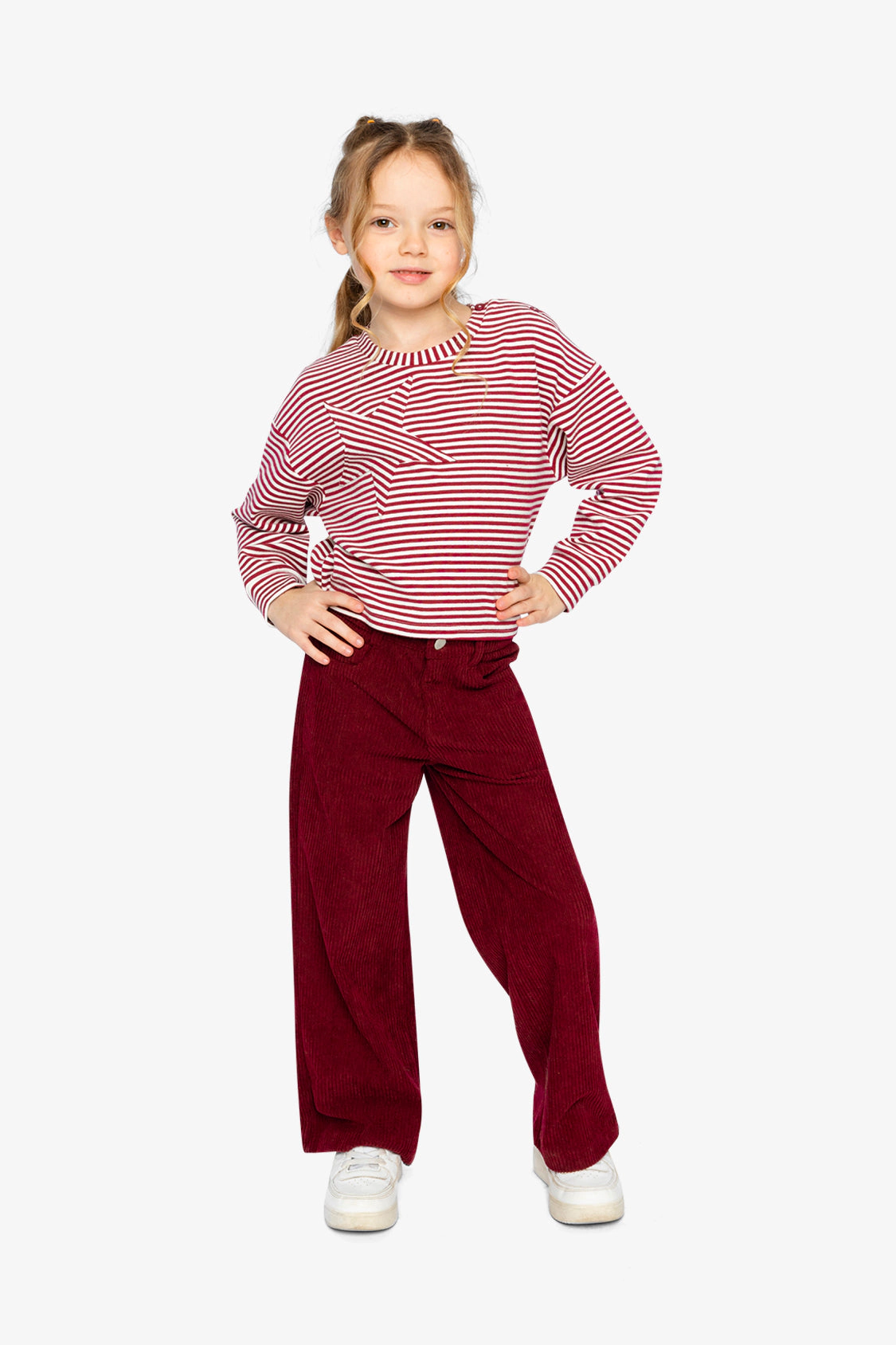 Deux par Girls Striped Soft Jersey Top