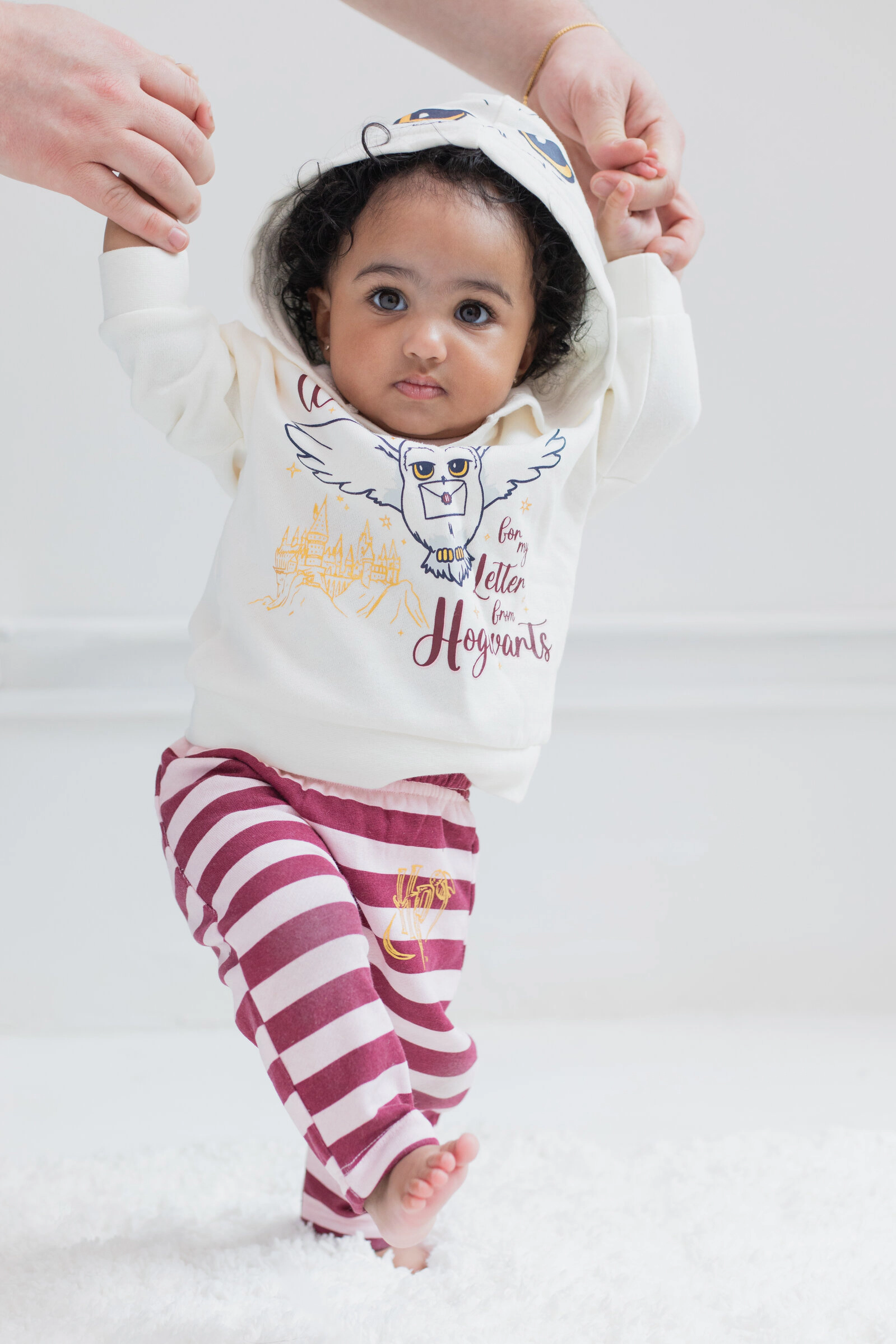Harry Potter Baby 3-Piece Hoodie Bodysuit and Pants Set