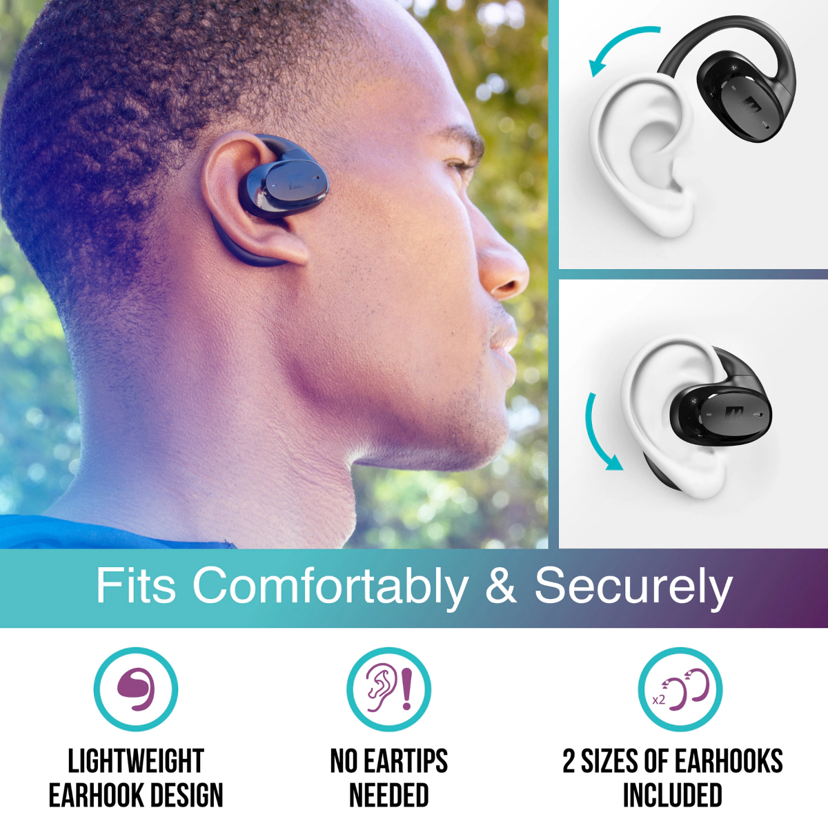 MEE audio AirHooks Pro Open Ear True Wireless Sports Headphones