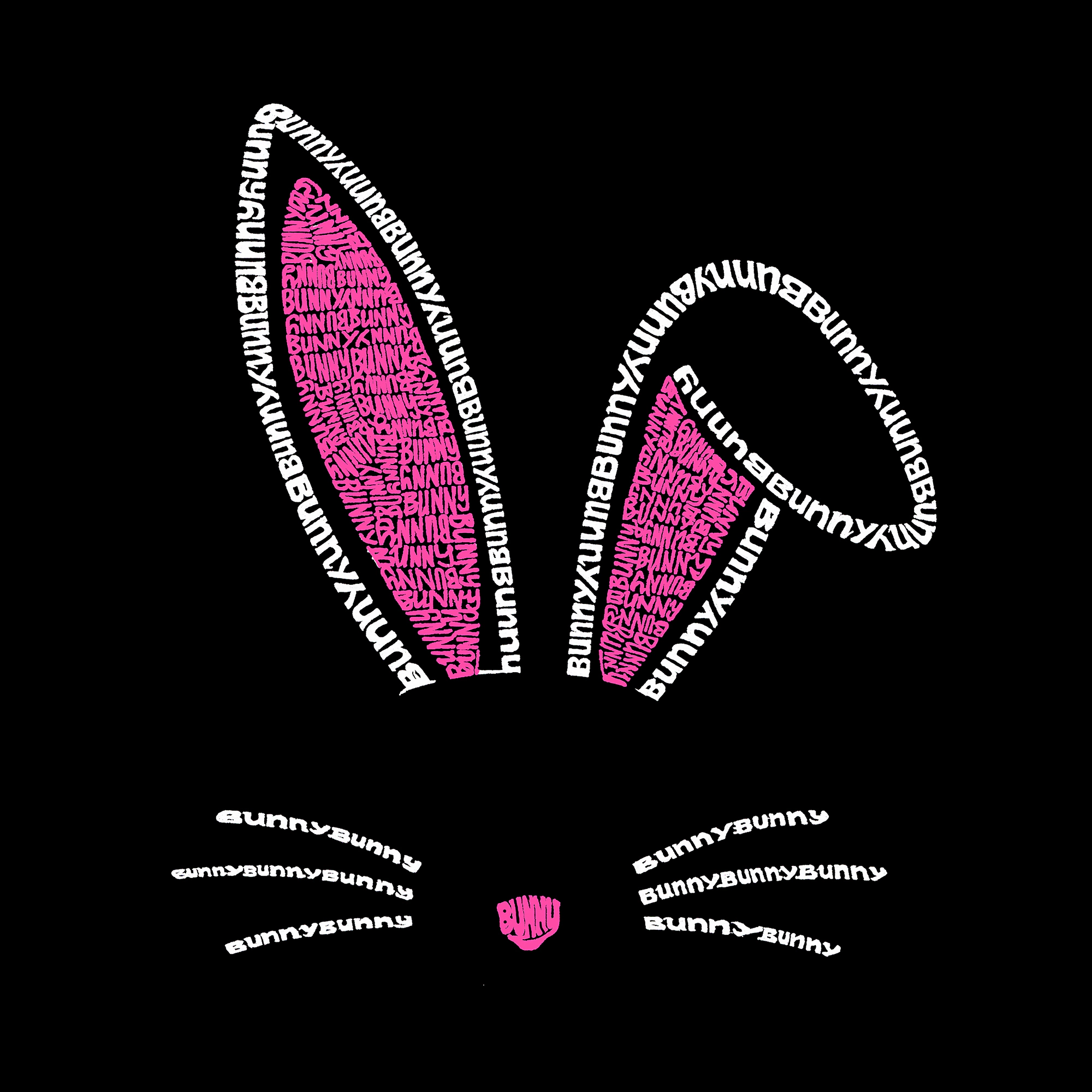 LA Pop Art Bunny Ears - Women's Word Hooded Sweatshirt