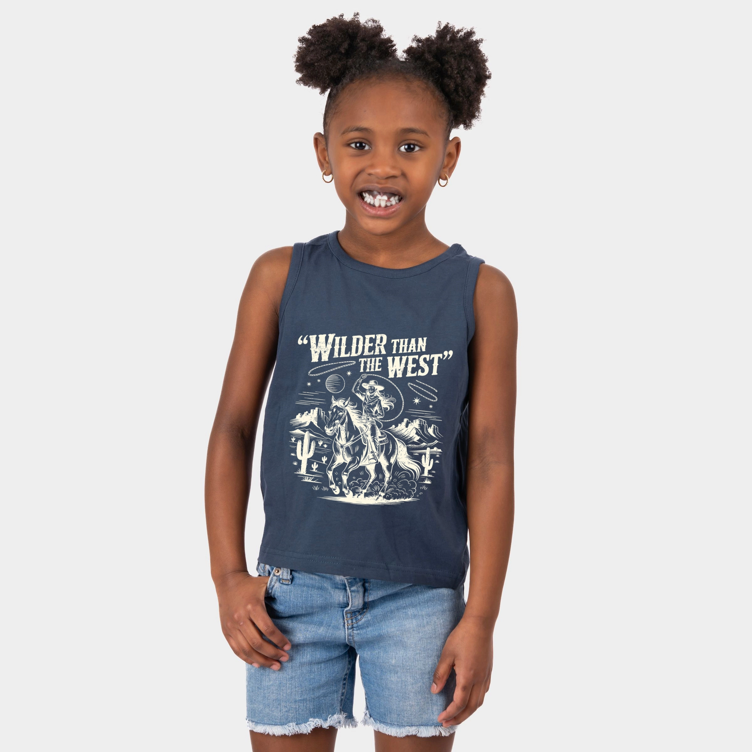 The Juniper Shop - Wilder Than West Cowgirl Youth Tank Top